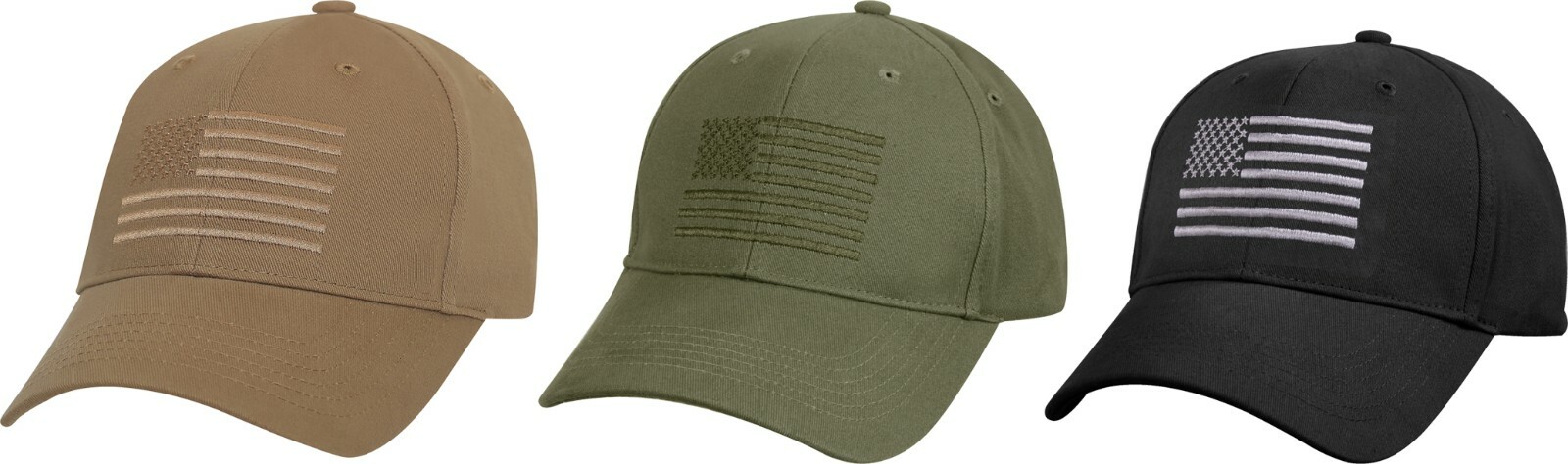 American US Flag Embroidered Low Profile USA Baseball Cap Adjustable Hat
