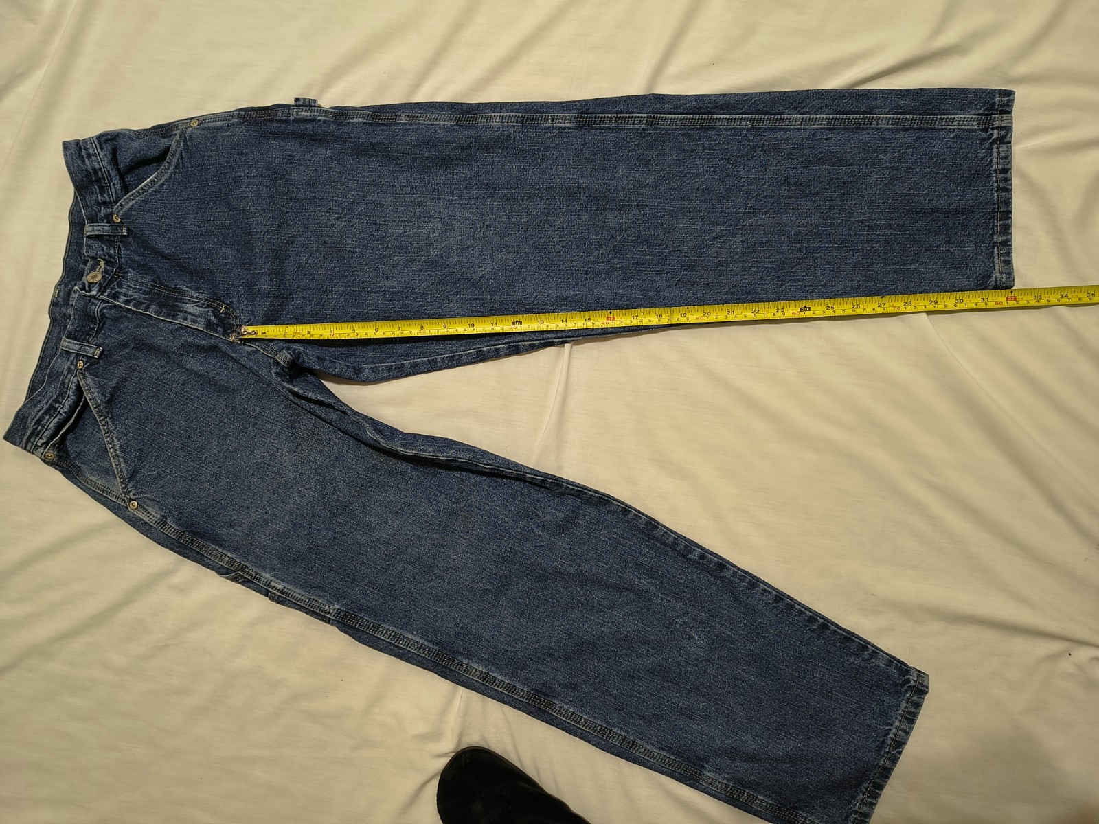 Wrangler Authentic Workwear Carpenter Denim Jeans Mens Size 30×32 Blue Wash