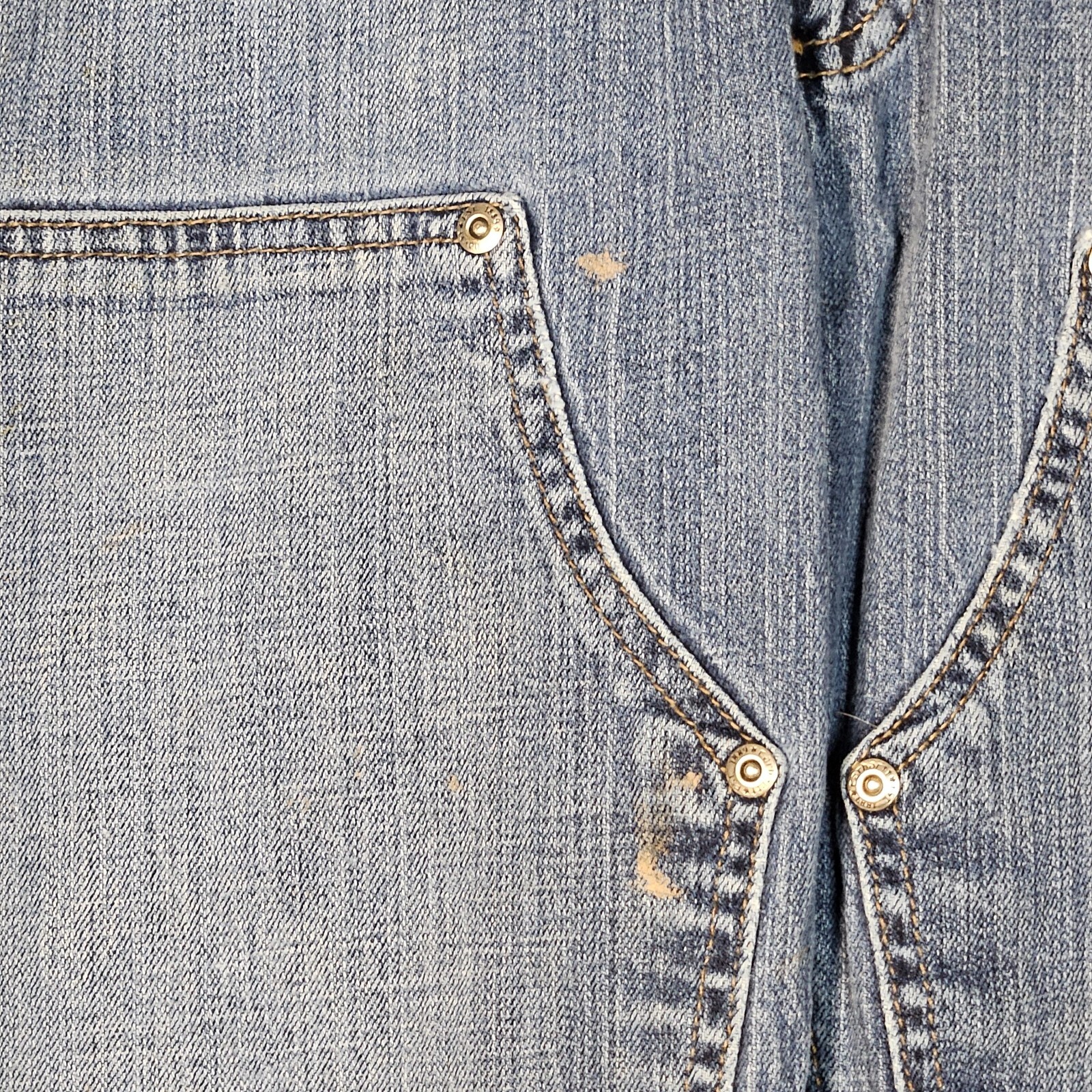 Carhartt Jeans Sz. 10 Double Knee Utility 99% Cotton 1% Spandex Paint Stains
