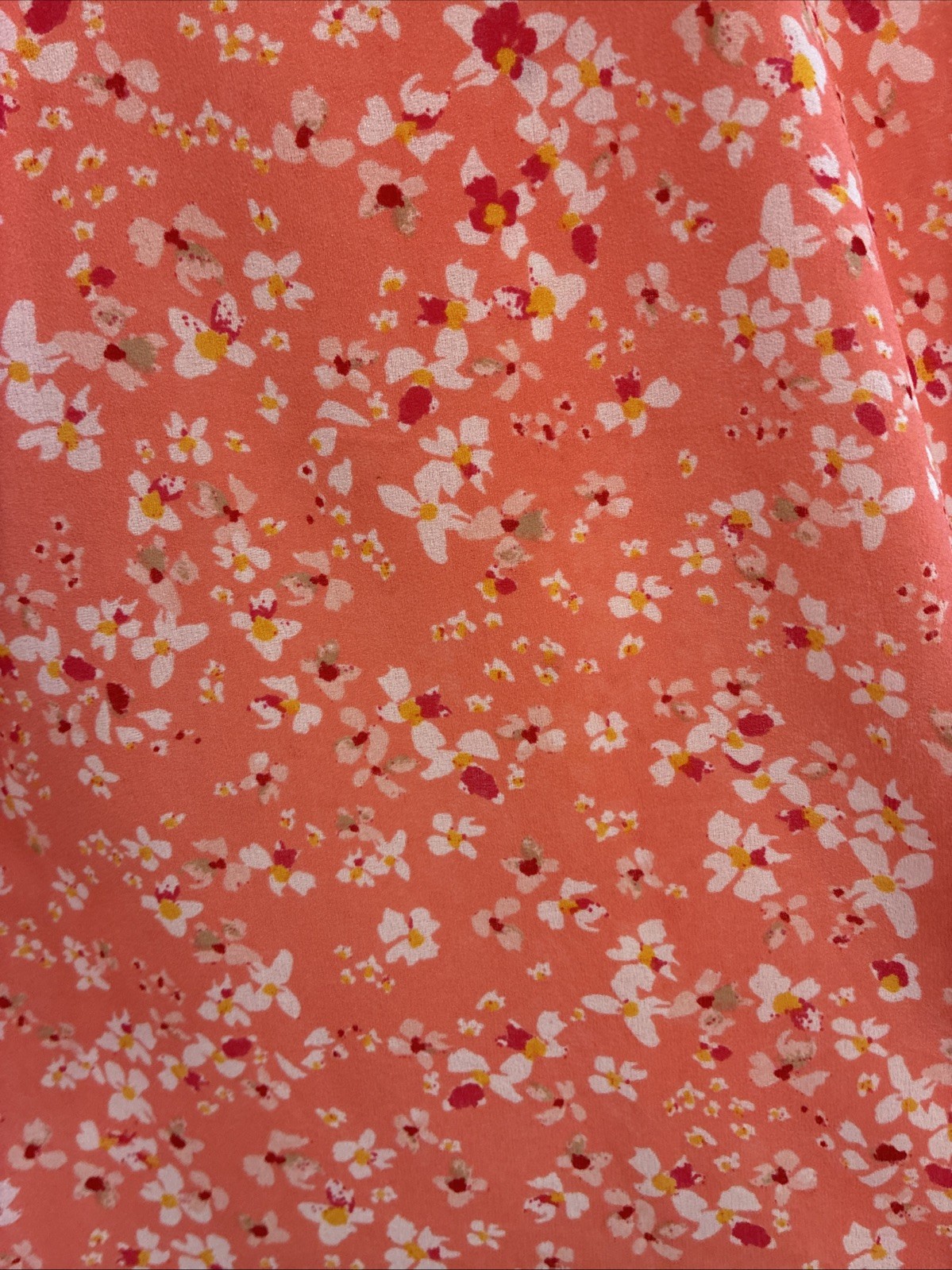 Liz Claiborne Women’s Multicolor Ditsy Floral V-neck Cap Sleeve Blouse Size L
