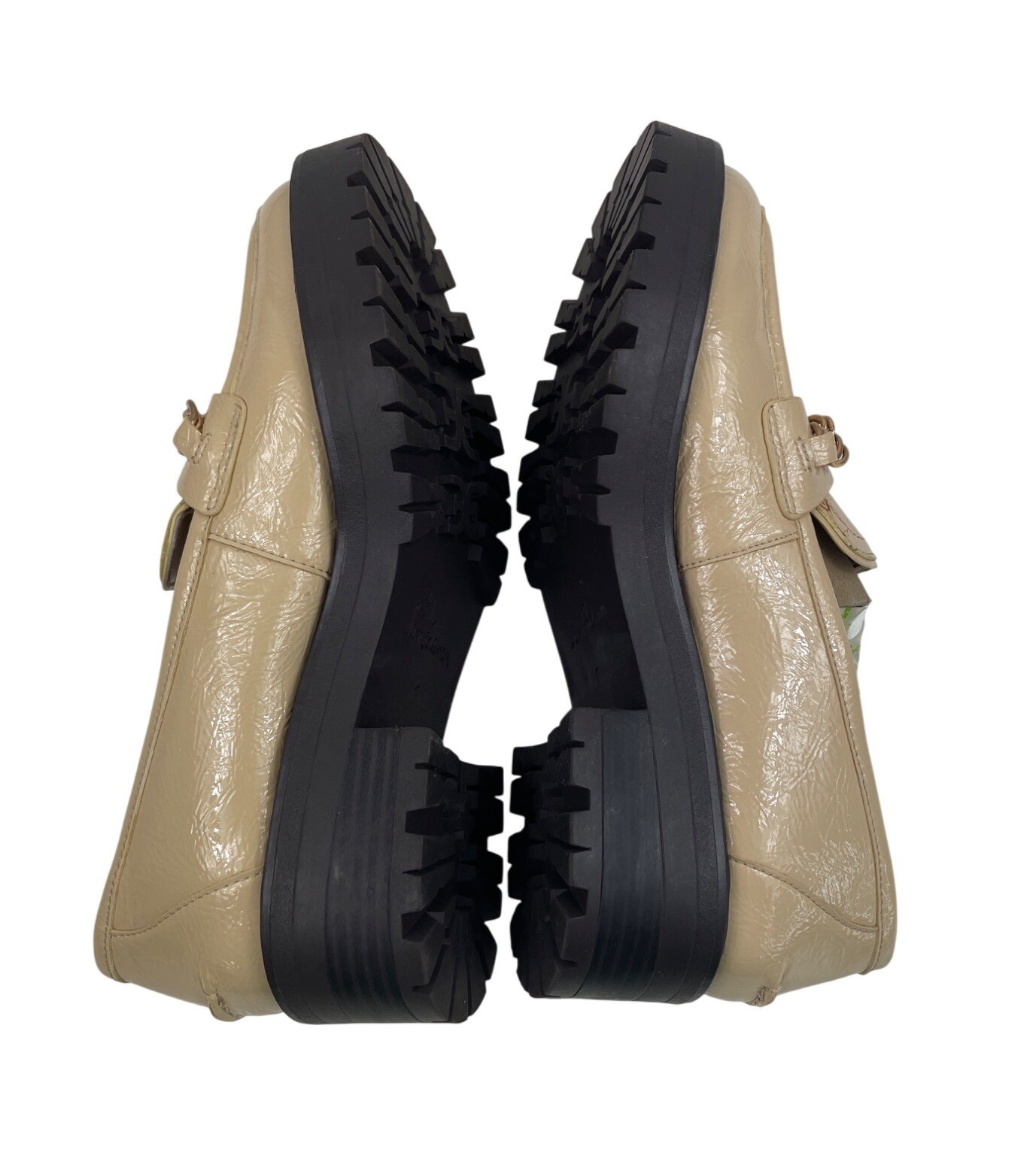 Sam Edelman NY Lug Sole Loafers Womens 7M Wheat Leather Platform Shoes