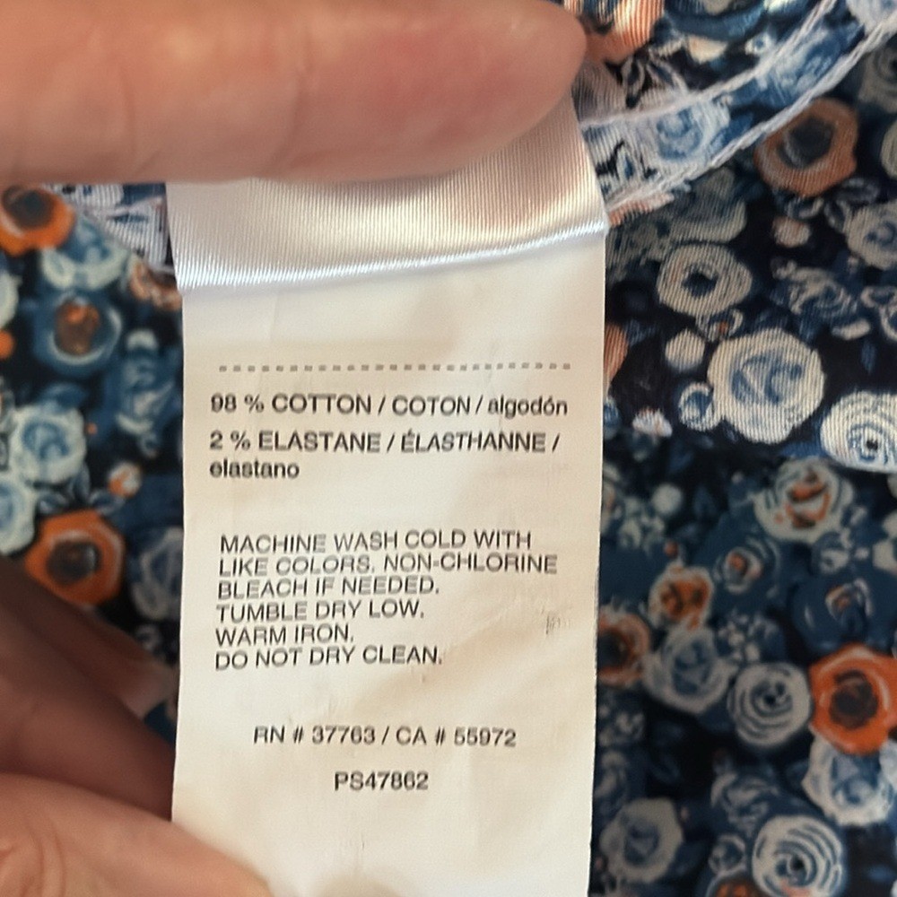 PERRY ELLIS. Multicolored, Floral printed Casual Button Down Shirt. Stretch.XXL.