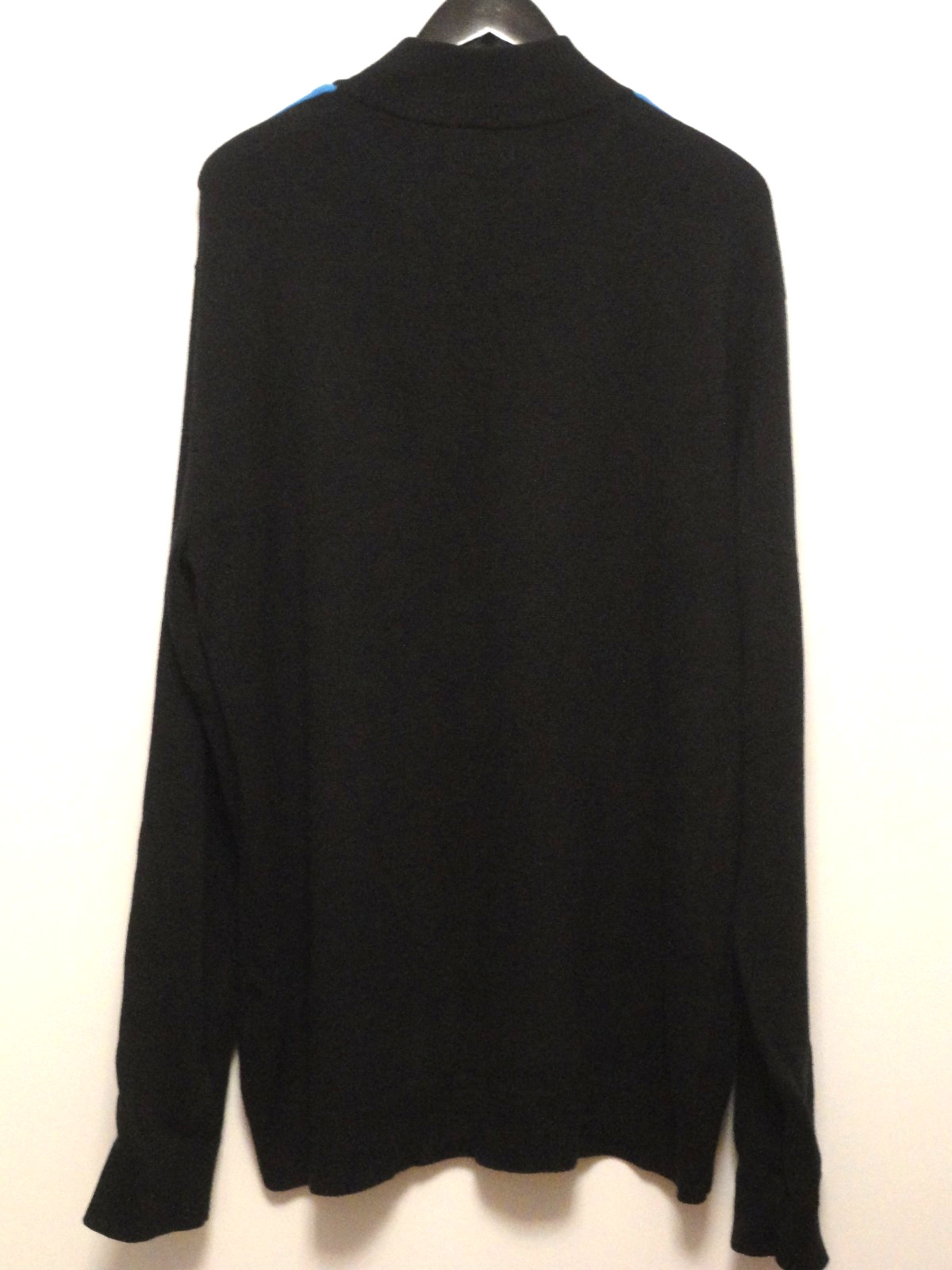 Armani Exchange A|X Men’s XL Black & Blue Quarter-Zip Sweater Pullover 100% Cott