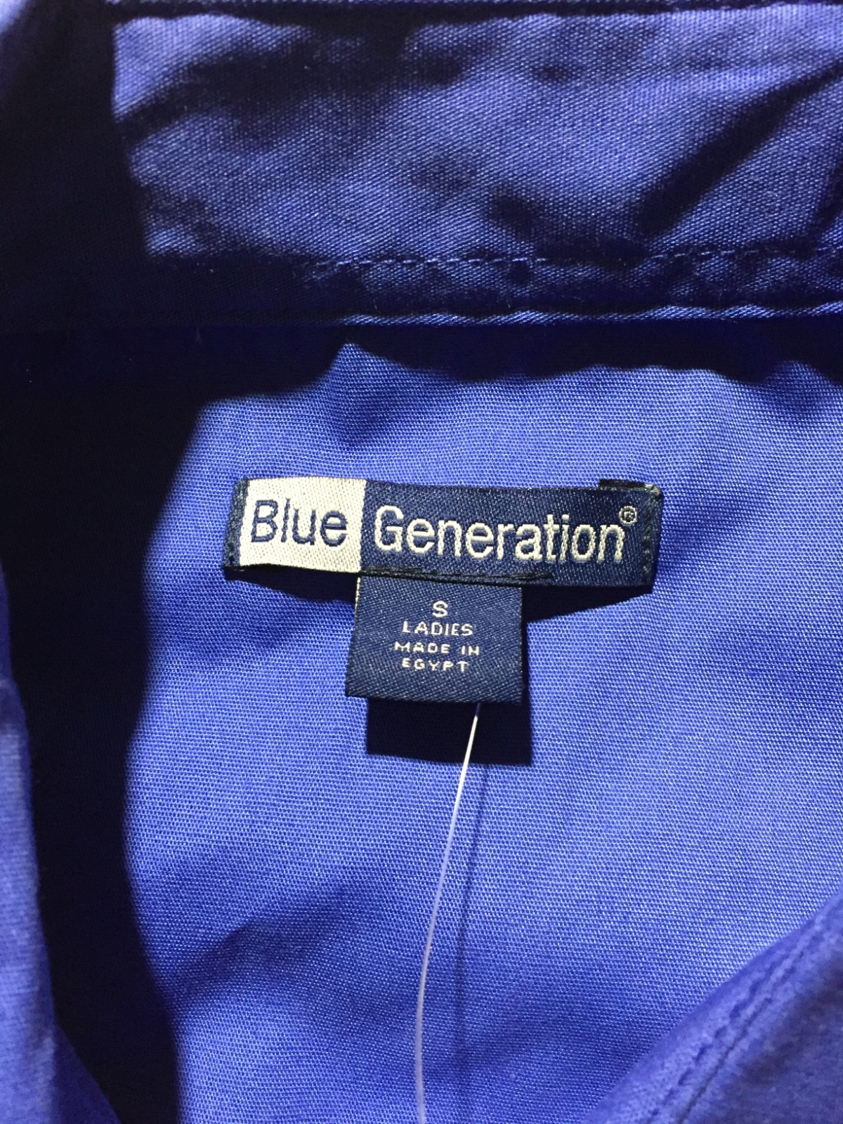 NEW Blue Generation Work Uniform Shirt Womens S Small Blue Long Sleeve Button