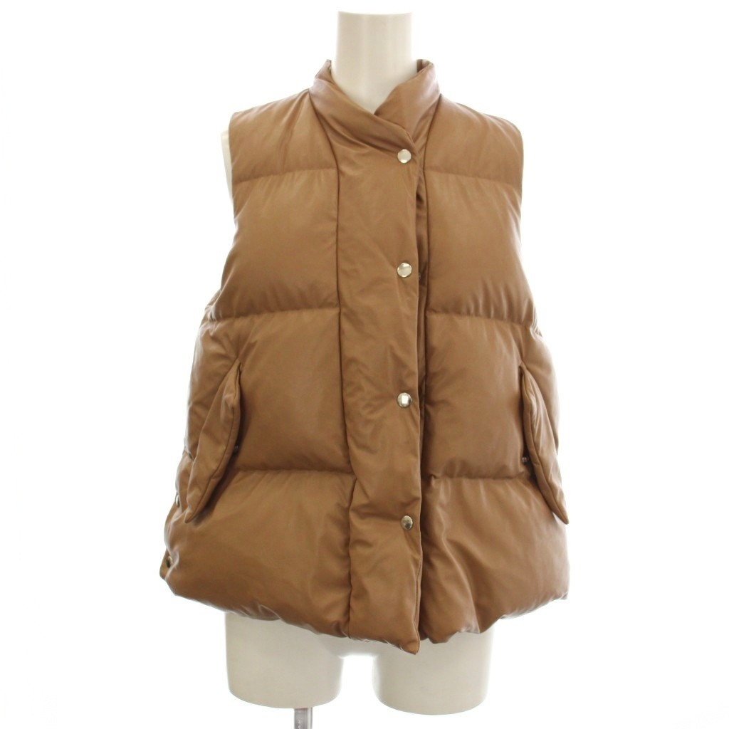 Colum Ladies Down Vest Beige 36 (US S) 22in (22in (56cm))