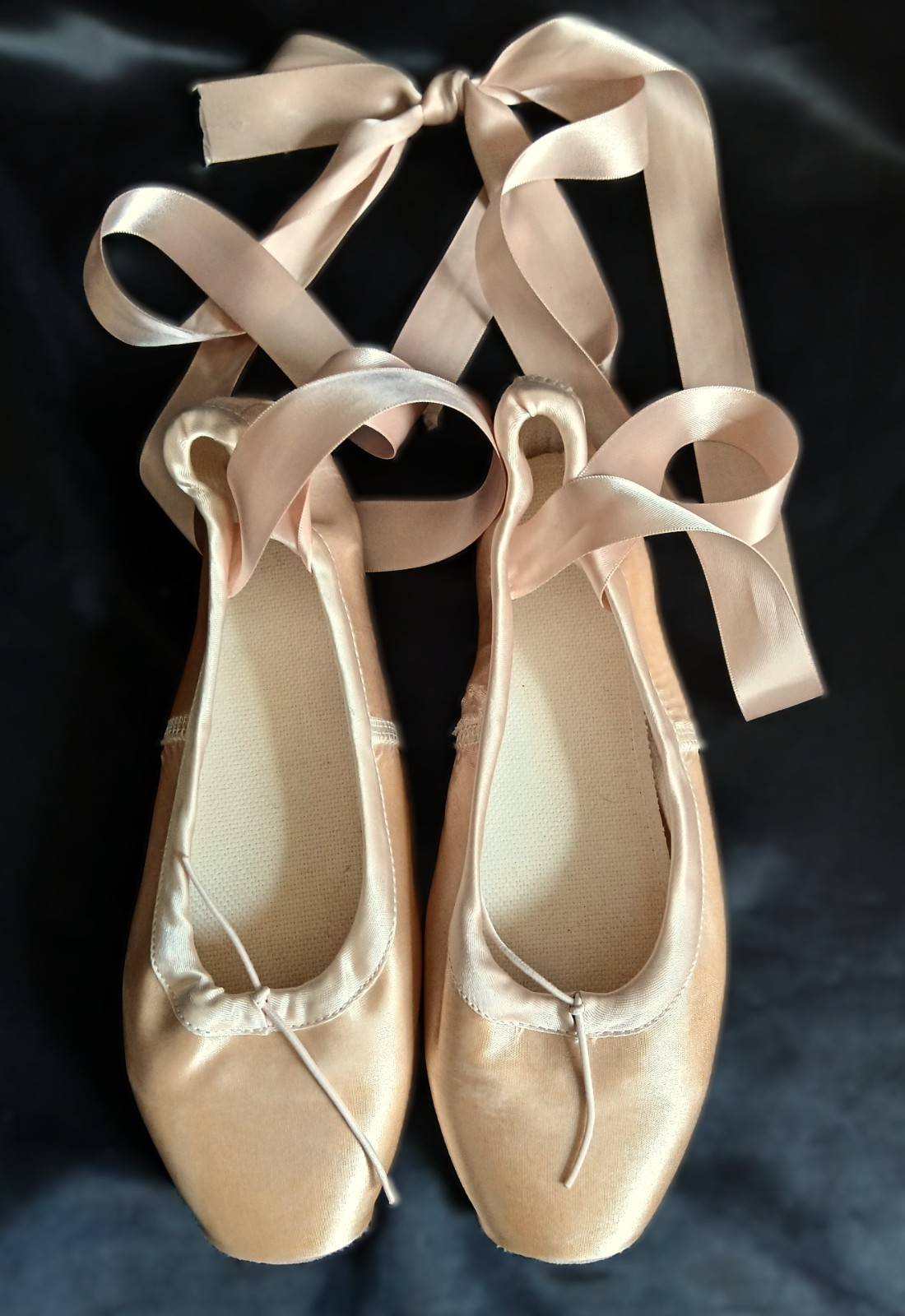 Ginwoody Pink Satin Ballet Pointe Toe Shoes Size 8.5 US 39 Euro