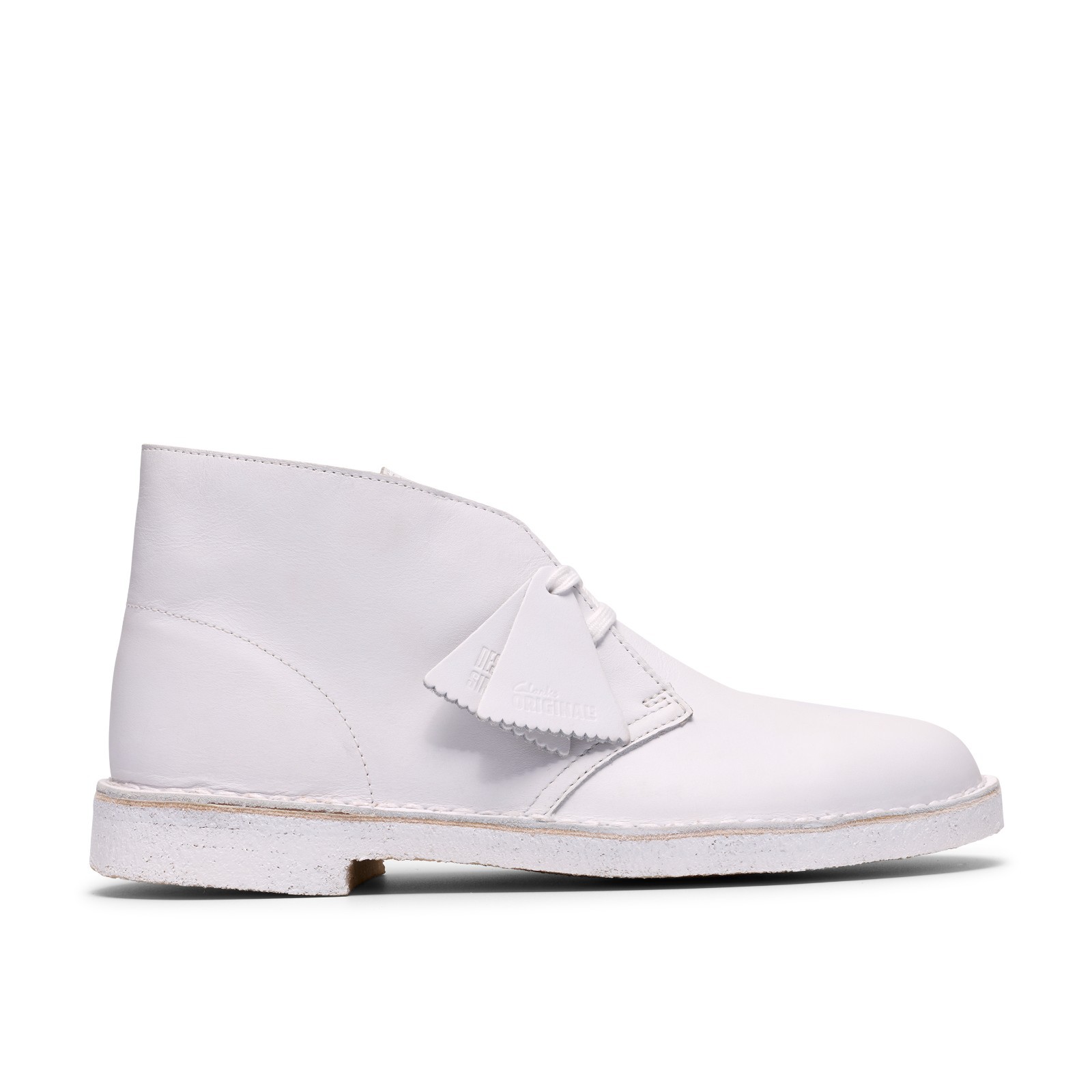 Clarks Originals Men’s Desert Boot White Leather 26187609