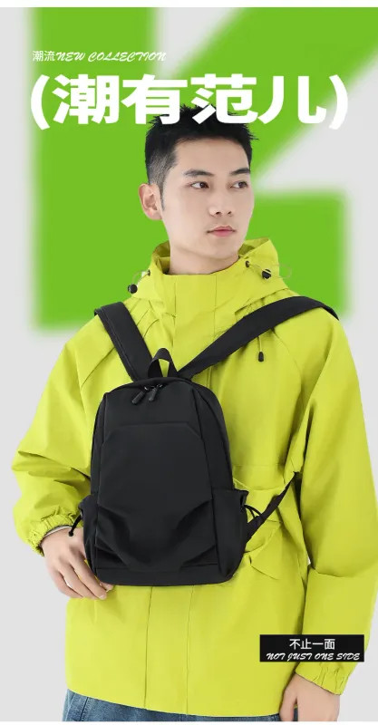 Fashion Mini Men’s Black Backpack 2026 Canvas Waterproof Travel