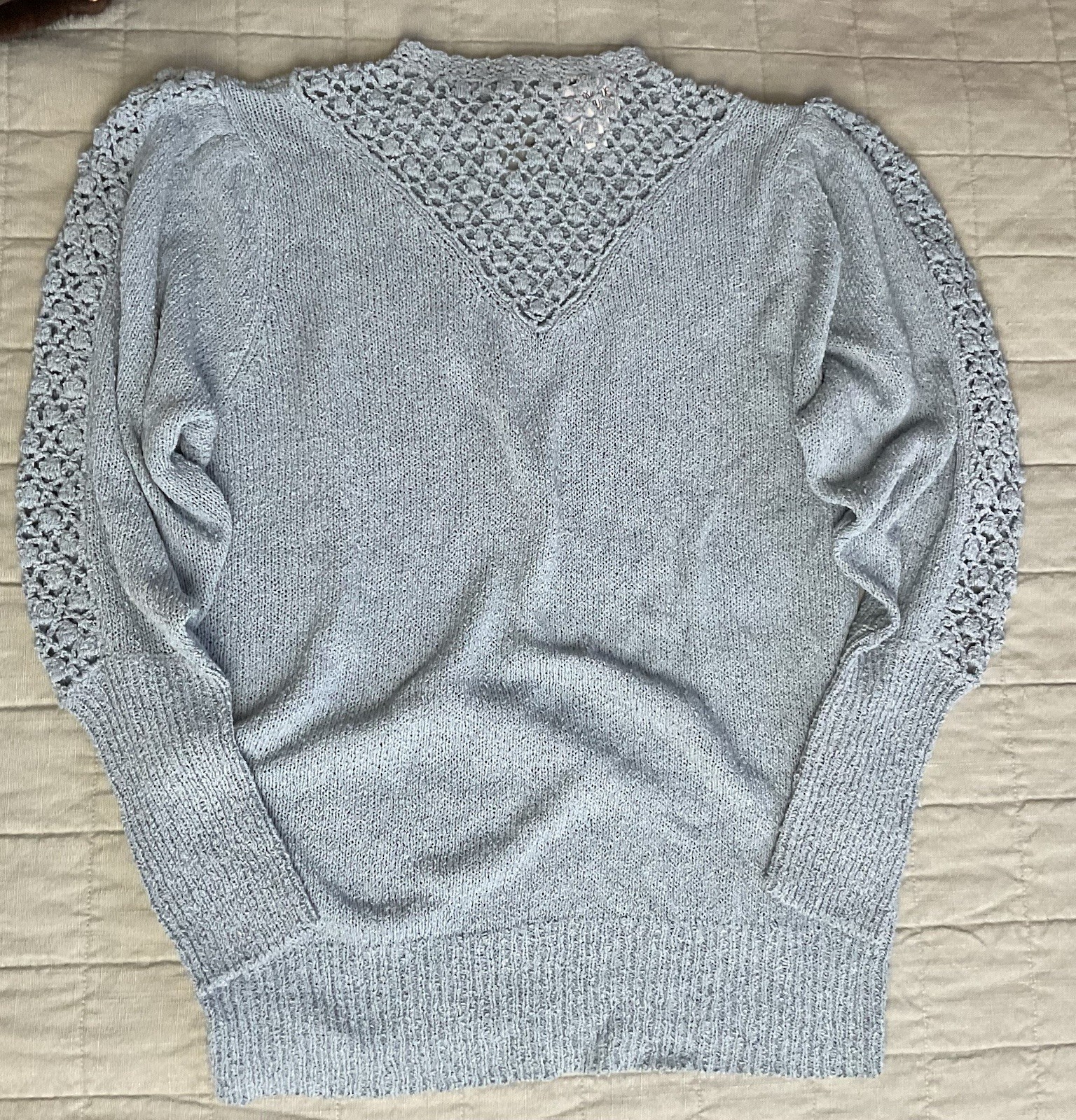 VTG Womens M 80s Sweater Cut Work Crochet Detail Cottage Core – Hong Kong
