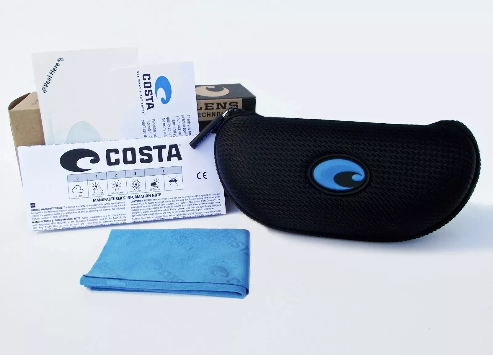 COSTA DEL MAR RINCON II Matte Black w POLARIZED Green Nylon 580P Lens Sport Suns