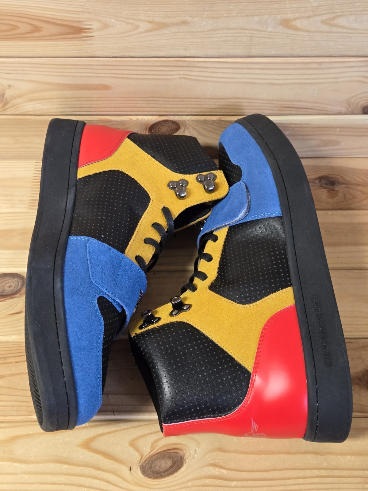 Size 10.5 – Creative Recreation Cesario Lux Men’s Shoes Black Red Gold