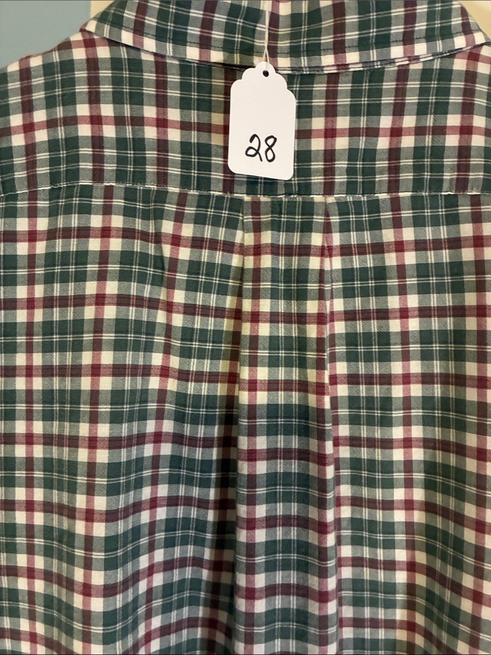 Ralph Lauren Short-Sleeve Plaid Button-Down Shirt – Green, Red, White