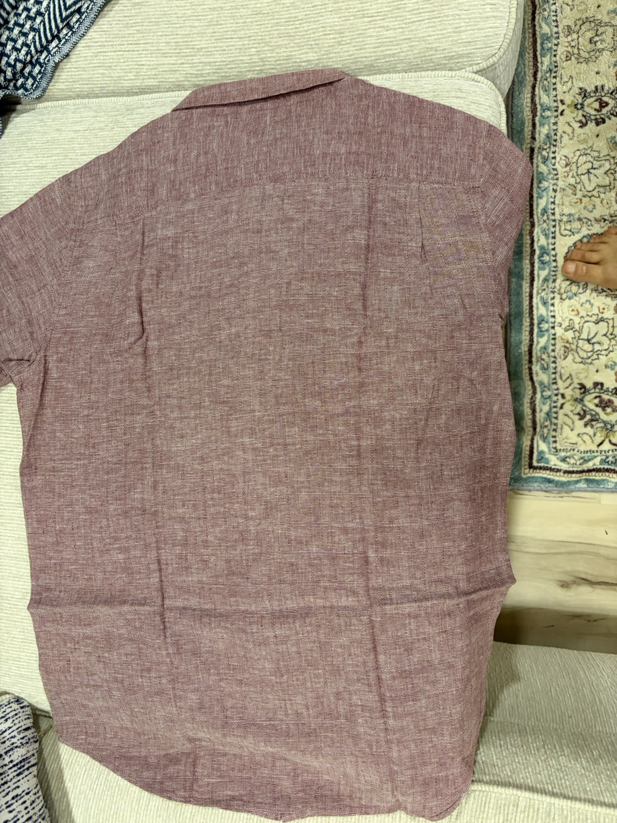 Weatherproof Vintage Short Sleeve Button Down Shirt Red
