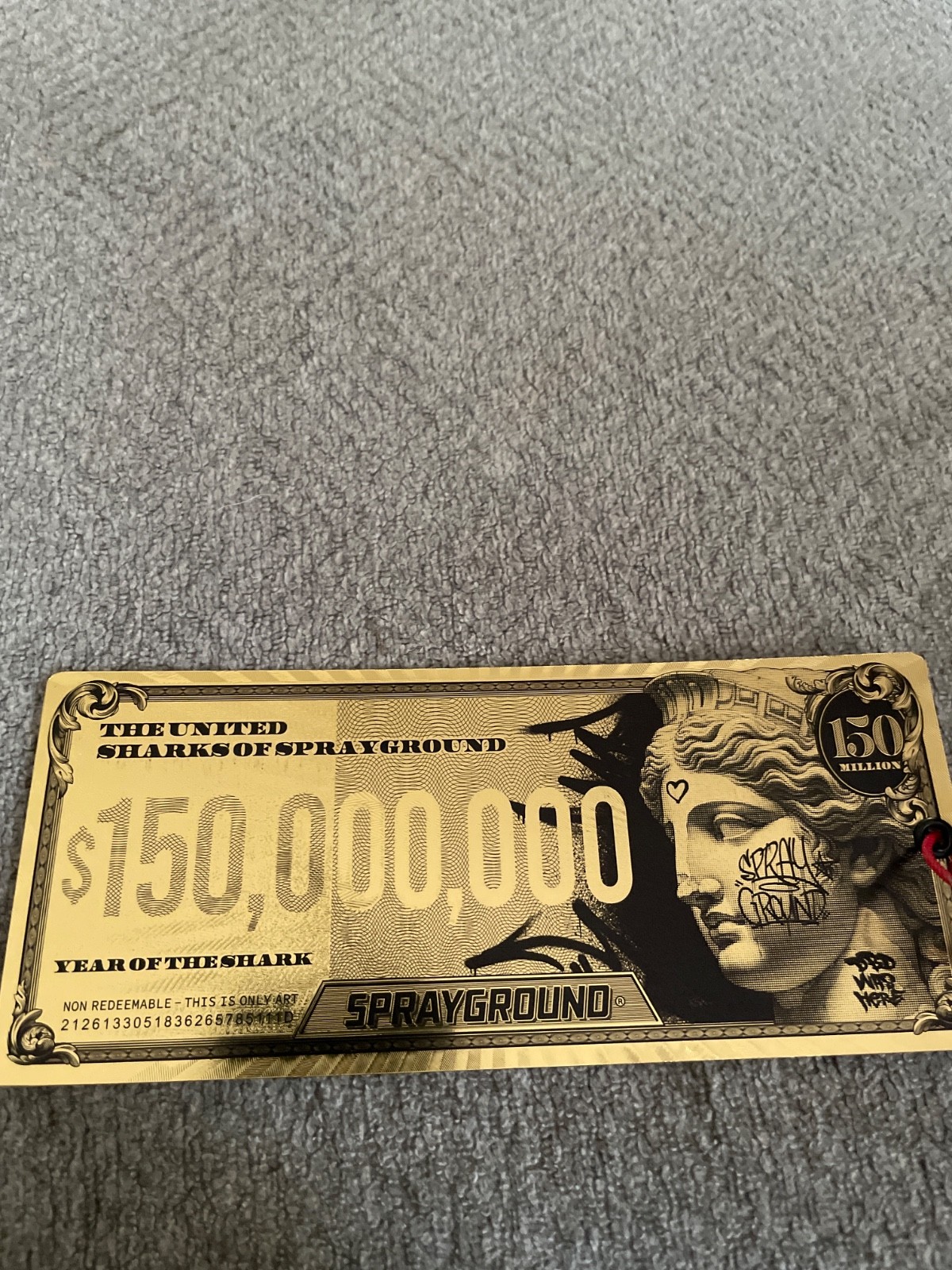 Sprayground Gold Limited Edition Tag 2019