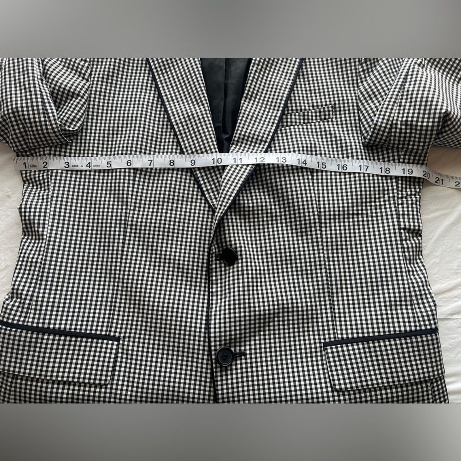 Zara Man Monochrome Checkered Blazer