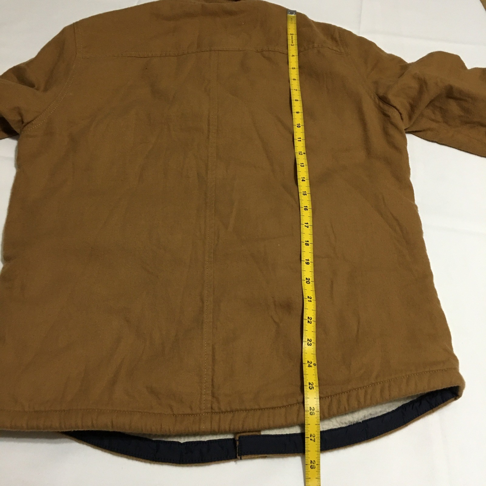 The North Face Shirt Jacket Mens Small Brown Sherpa Lined Button Up