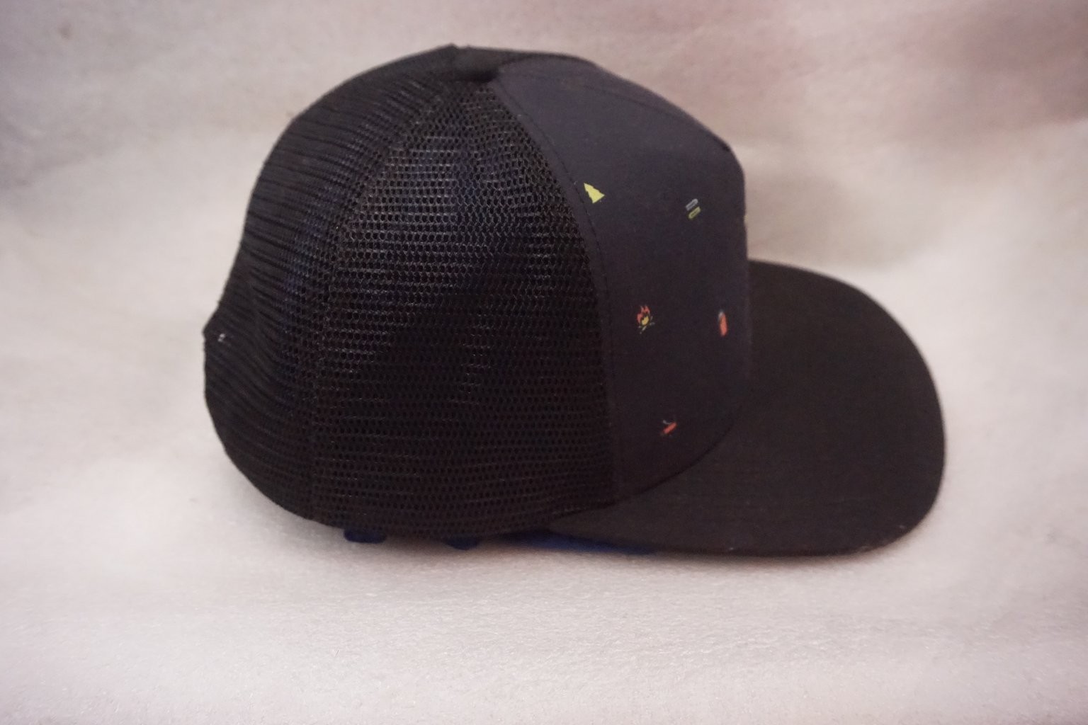 Salsa Cycles Trucker Hat Flat Bill Snapback Men’s Black Multicolor Adventure