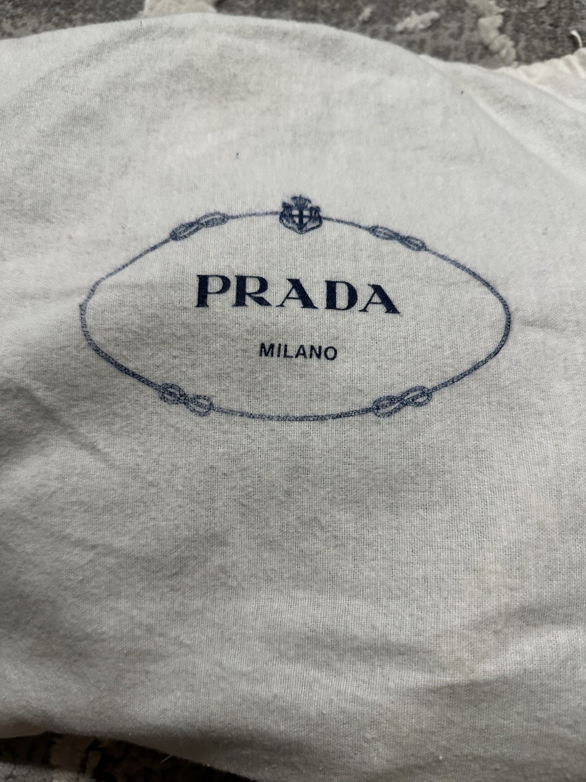 PRADA Milano Black Woven Shoulder Bag Gold Chain Strap Zip w/ Dust Bag Pockets