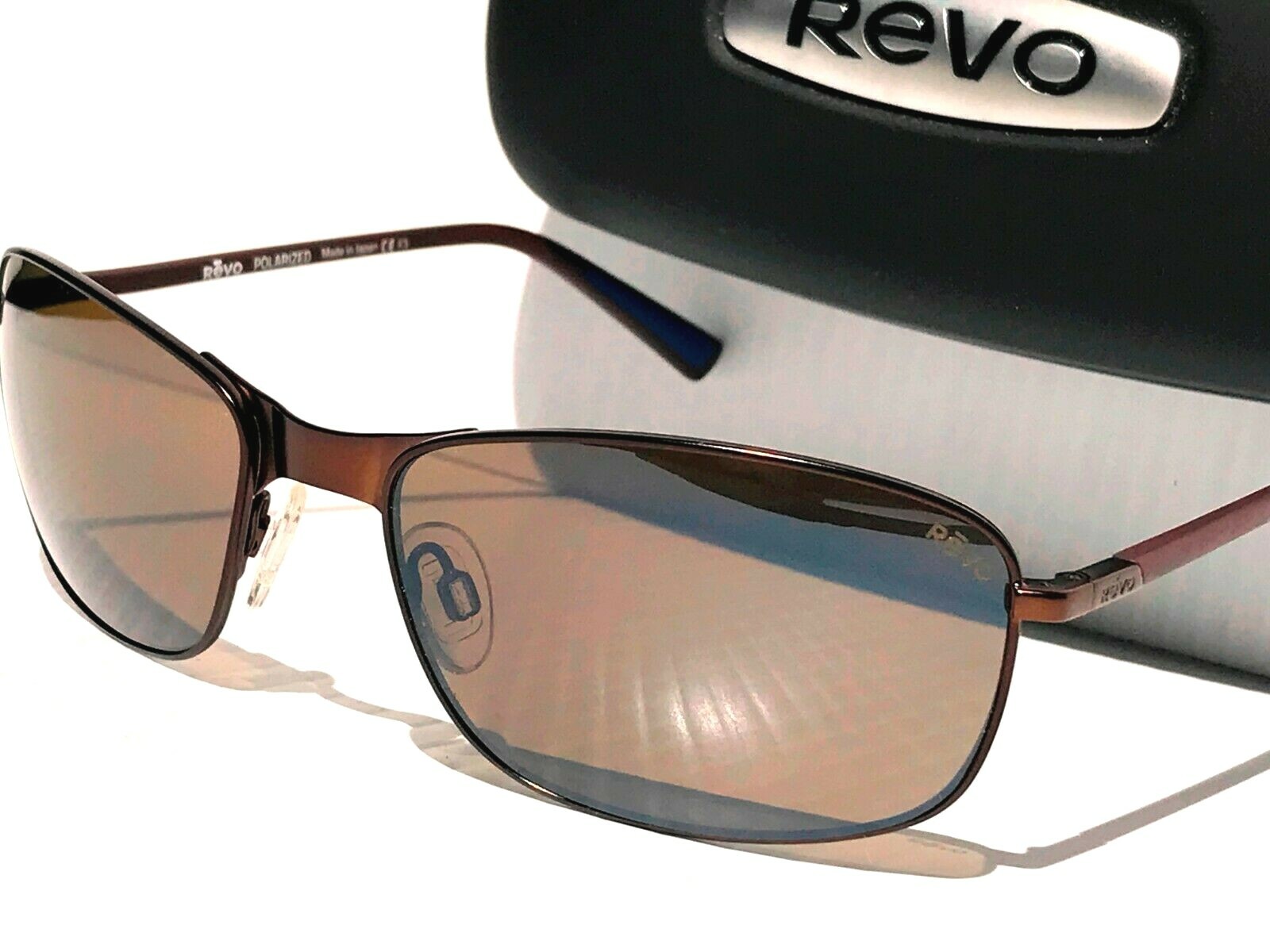 NEW REVO DECOY Copper Frame w POLARIZED Brown Tierra Golf Sunglass 1084 02 BR