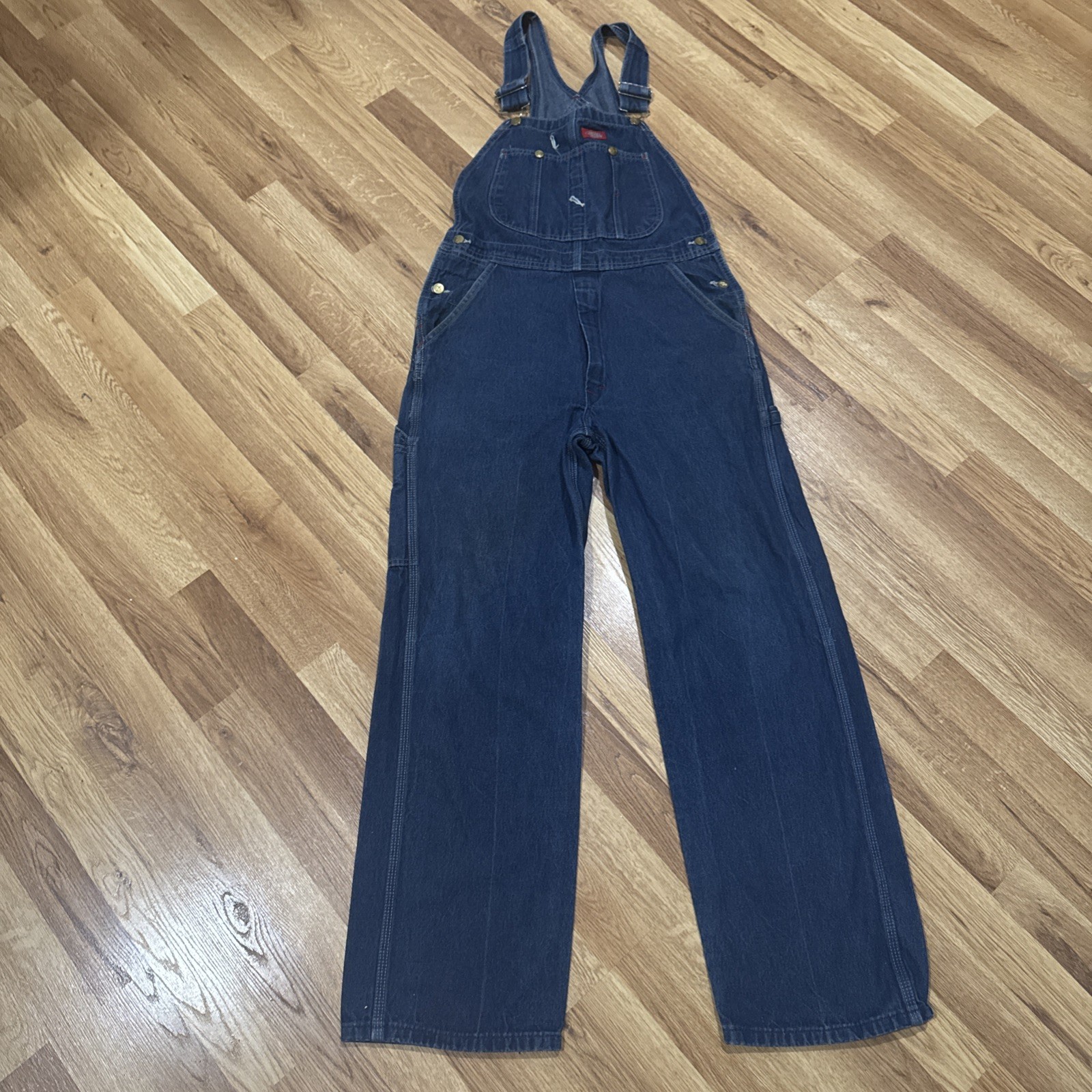 Dickies Men’s Denim Bib Overalls Carpenter Size 32×32