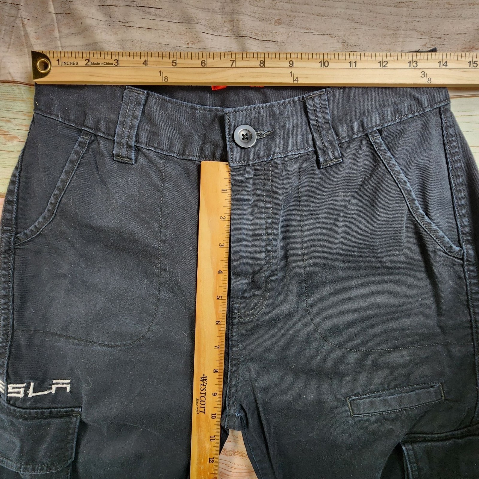 Tesla Womens Cargo Pants 10W X 30L Black Cotton Casual Wear