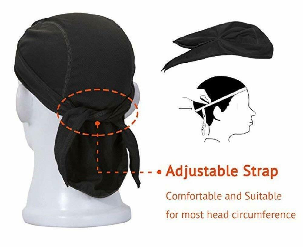 Cooling Durag Du-rag Wave Cap Hat Doo Rag Biker Bandana Head Wrap Skull Cap