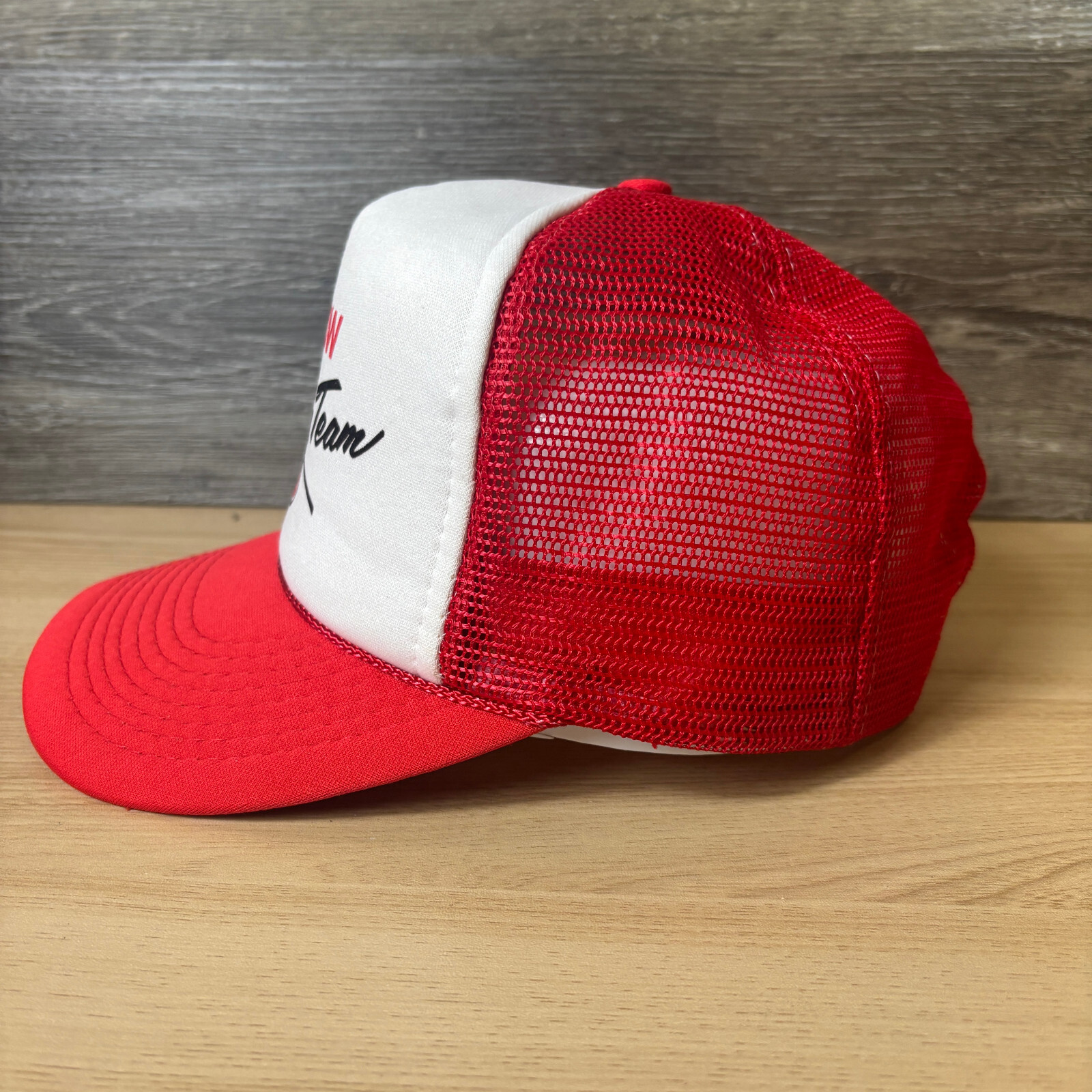 Vintage Arrow Racing Team Hat Cap Snapback Red Trucker 90s