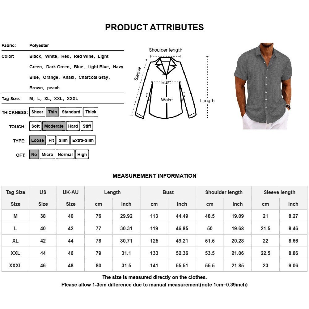 2025 Men Striped Button Down T Shirts Grandad Summer Short Sleeve Casual Tops