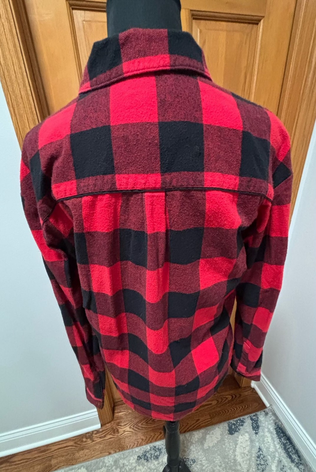 Forever 21 Red and Black Buffalo Plaid Flannel Shirt Size M
