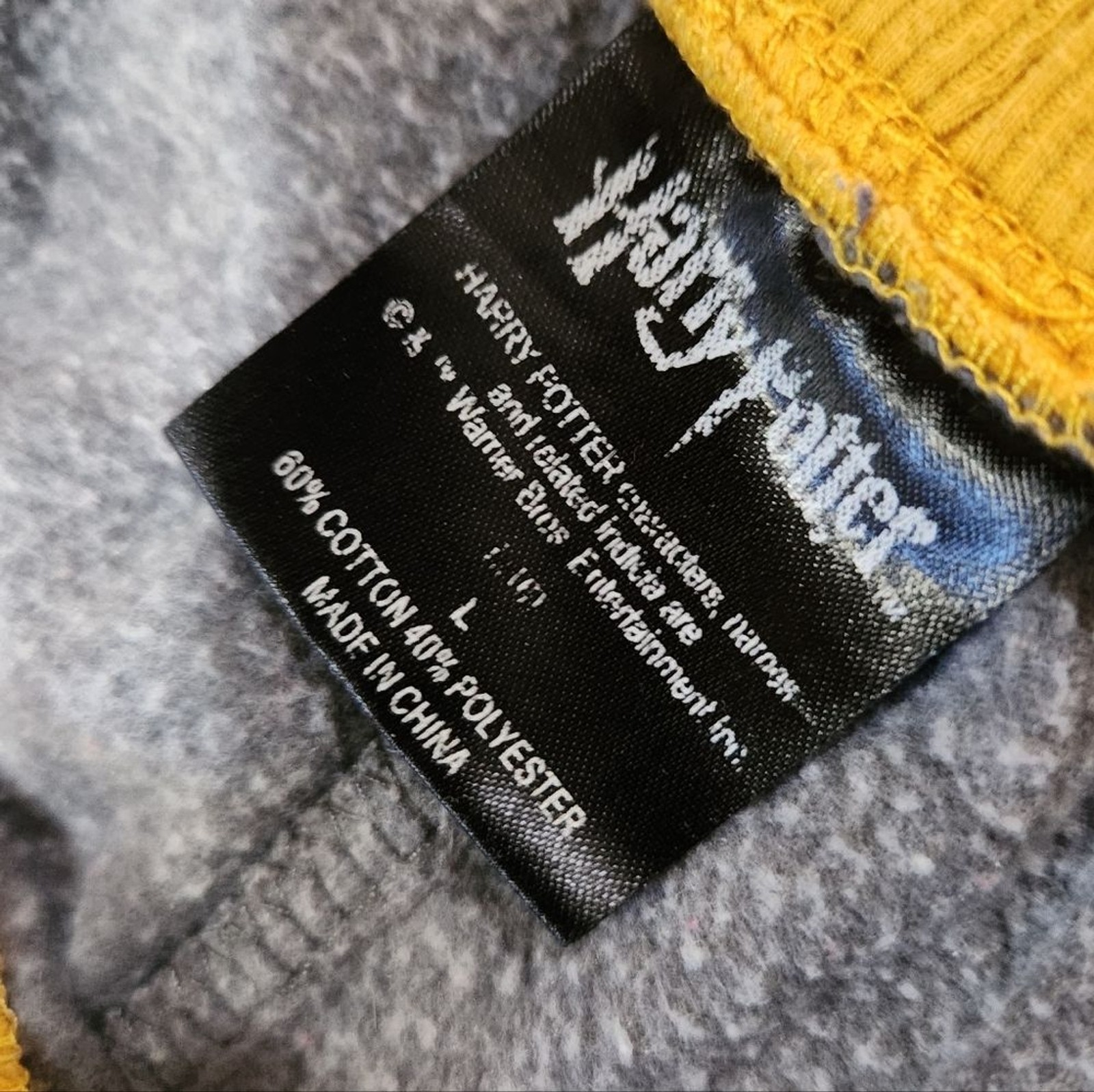 Warner Bros. Harry Potter Gryffindor Gray Joggers with Red and Yellow Accents L