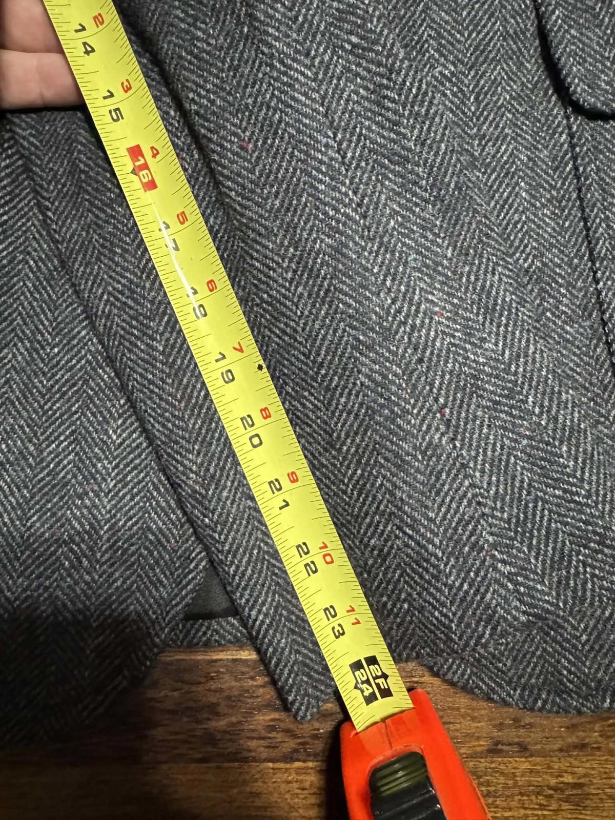 Vintage Pendleton Blazer Mens 40 Gray Wool Herringbone Elbow Patch Coat Jacket