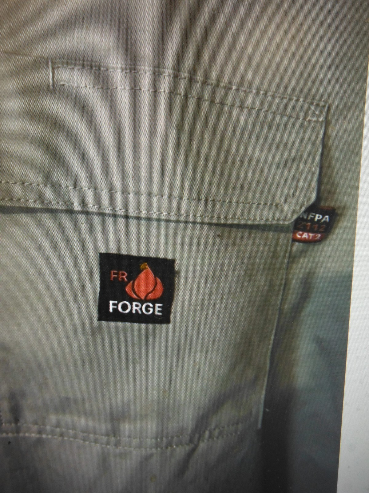 Forge FR Men Fire Resistant Coveralls Gray Elastic Waist Full Zip Snap XLT NEW