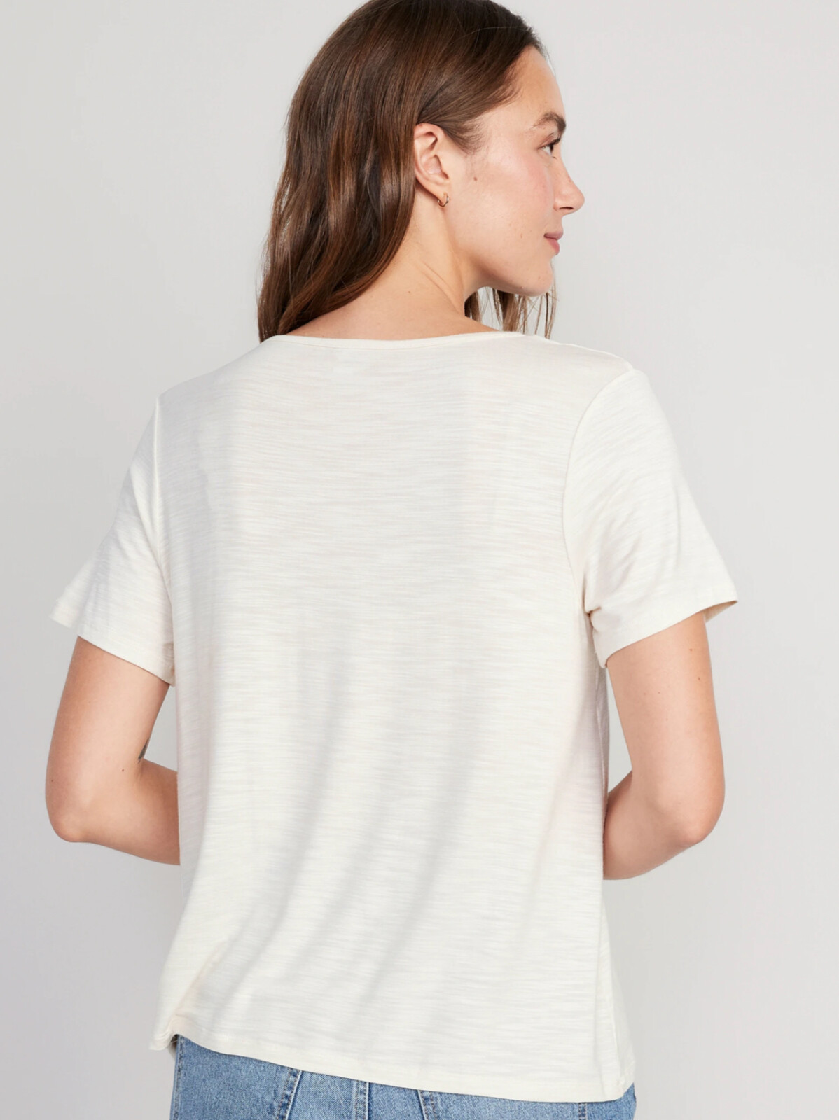 Old Navy Women’s Luxe V-Neck Slub-Knit T-Shirt Top Size M L XL XXL 3X