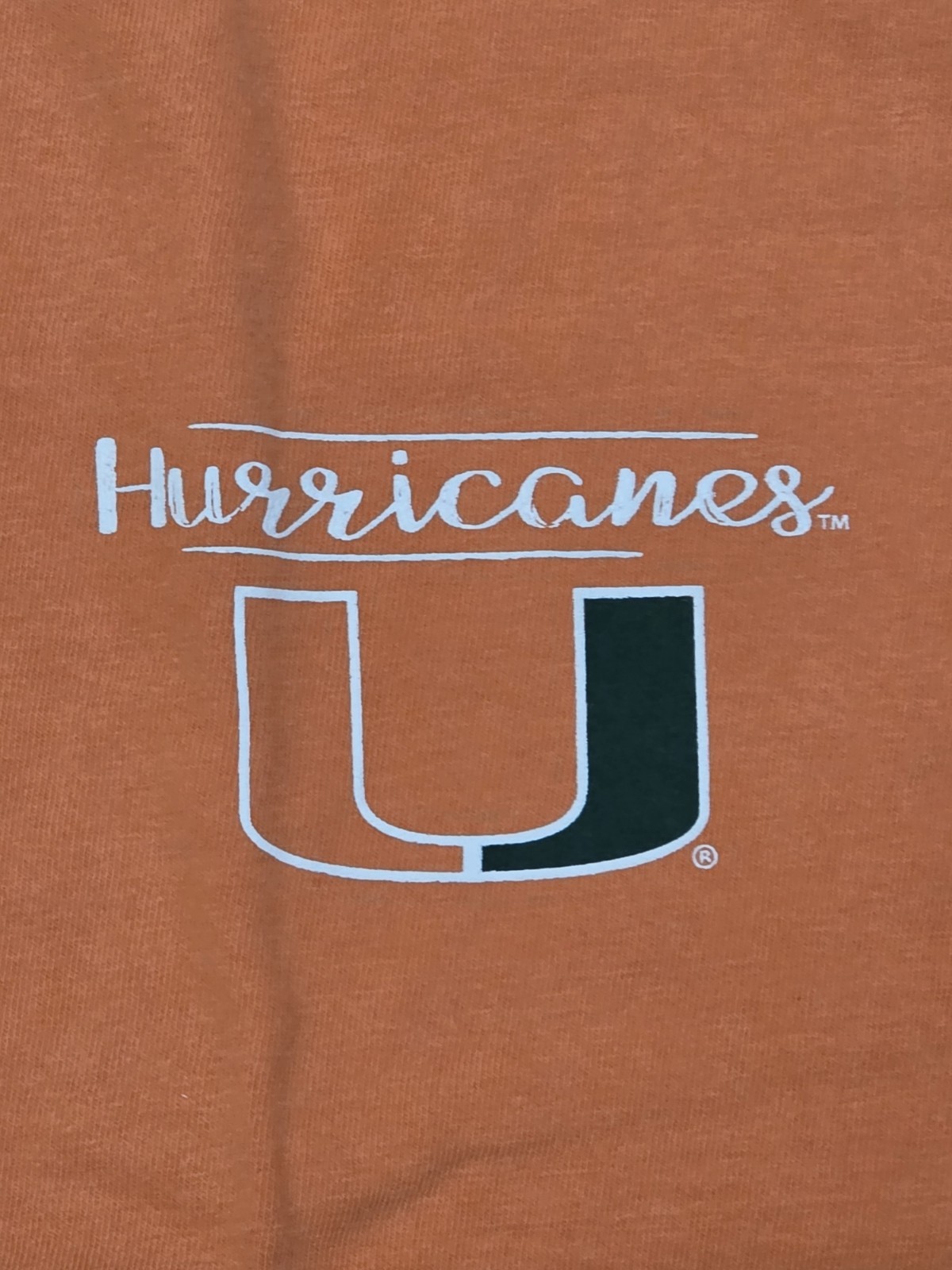 New Miami Hurricanes Canes U T-Shirt Official NCAA College Orange Men’s Size L
