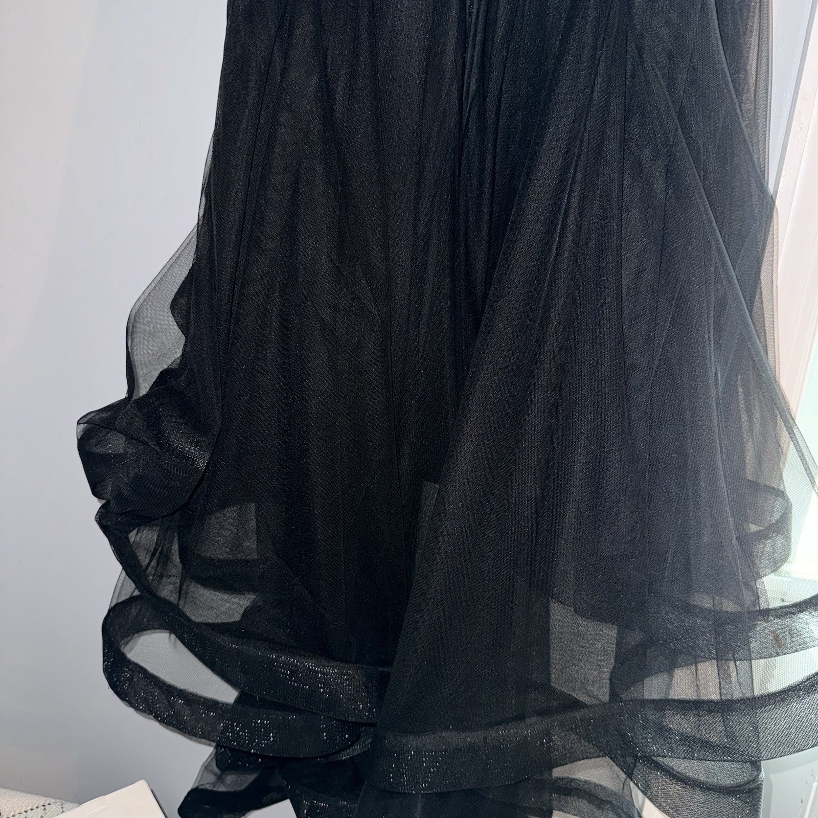 Speechless Black Embroidered High Low Formal Dress, Size 15 (Juniors)
