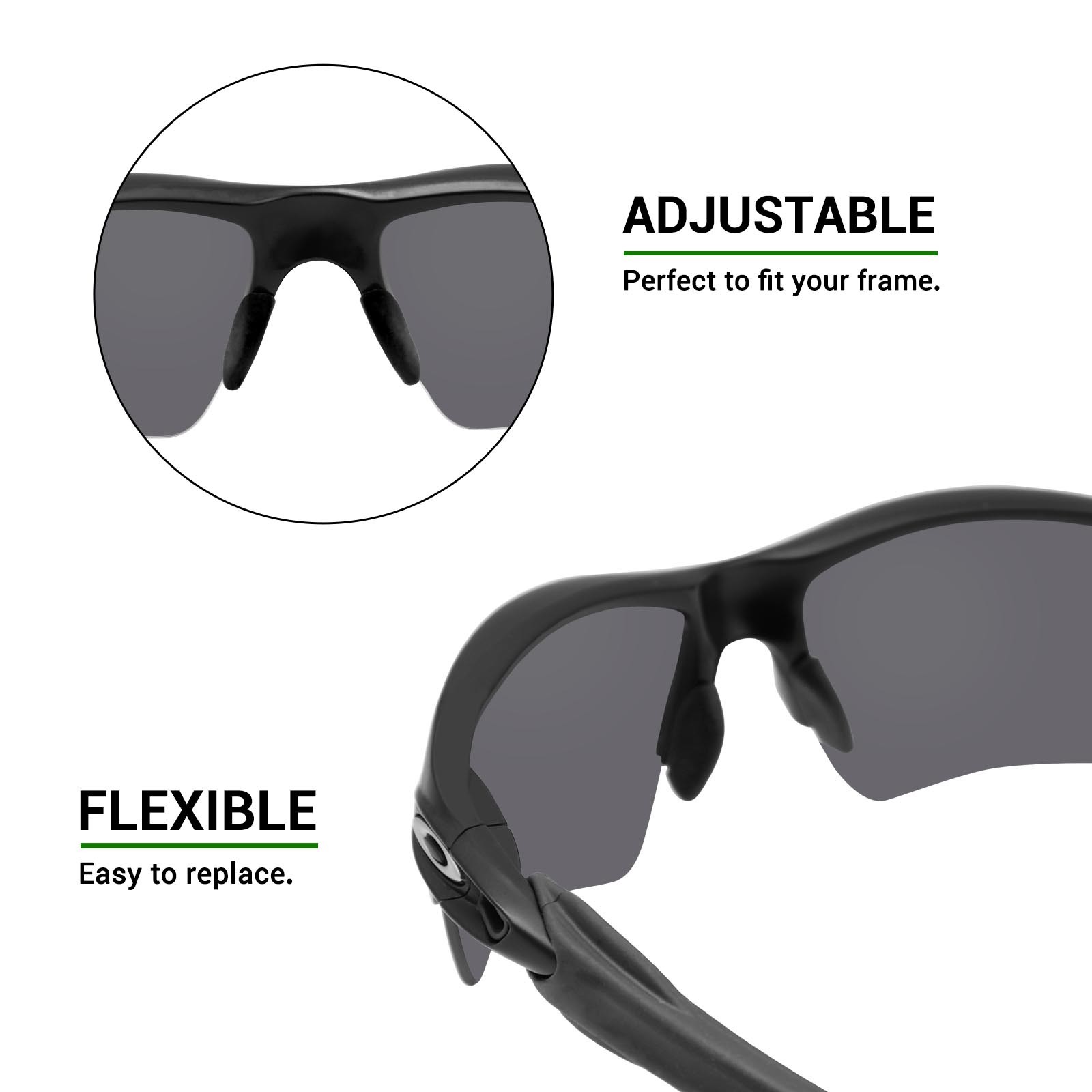 hdhut Rubber Kit Ear Socks & Nose Piece for-Oakley Flak 2.0 XL Sunglasses