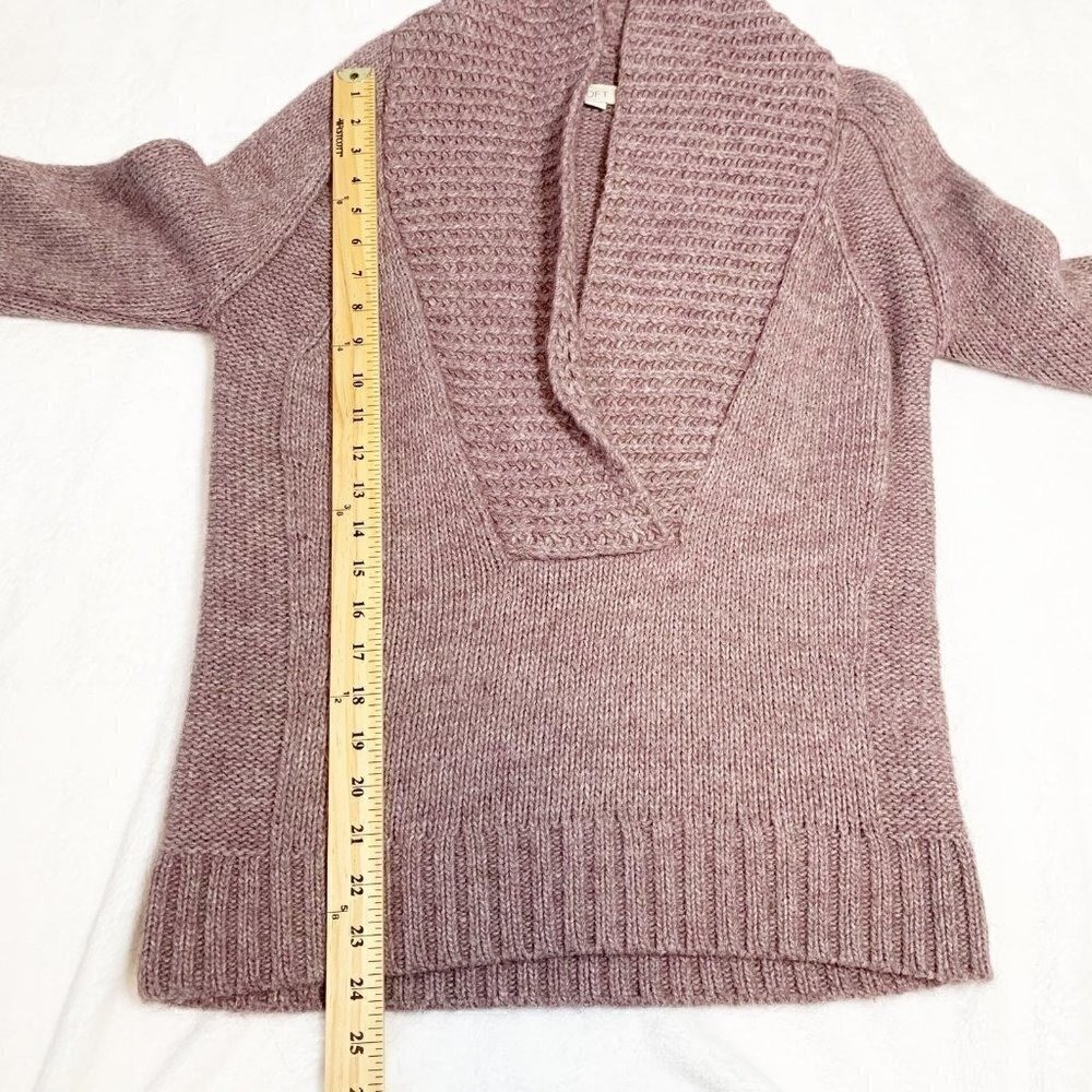 LOFT Womens Mauve Alpaca Wool Blend Shawl Collar Pullover Sweater Size M