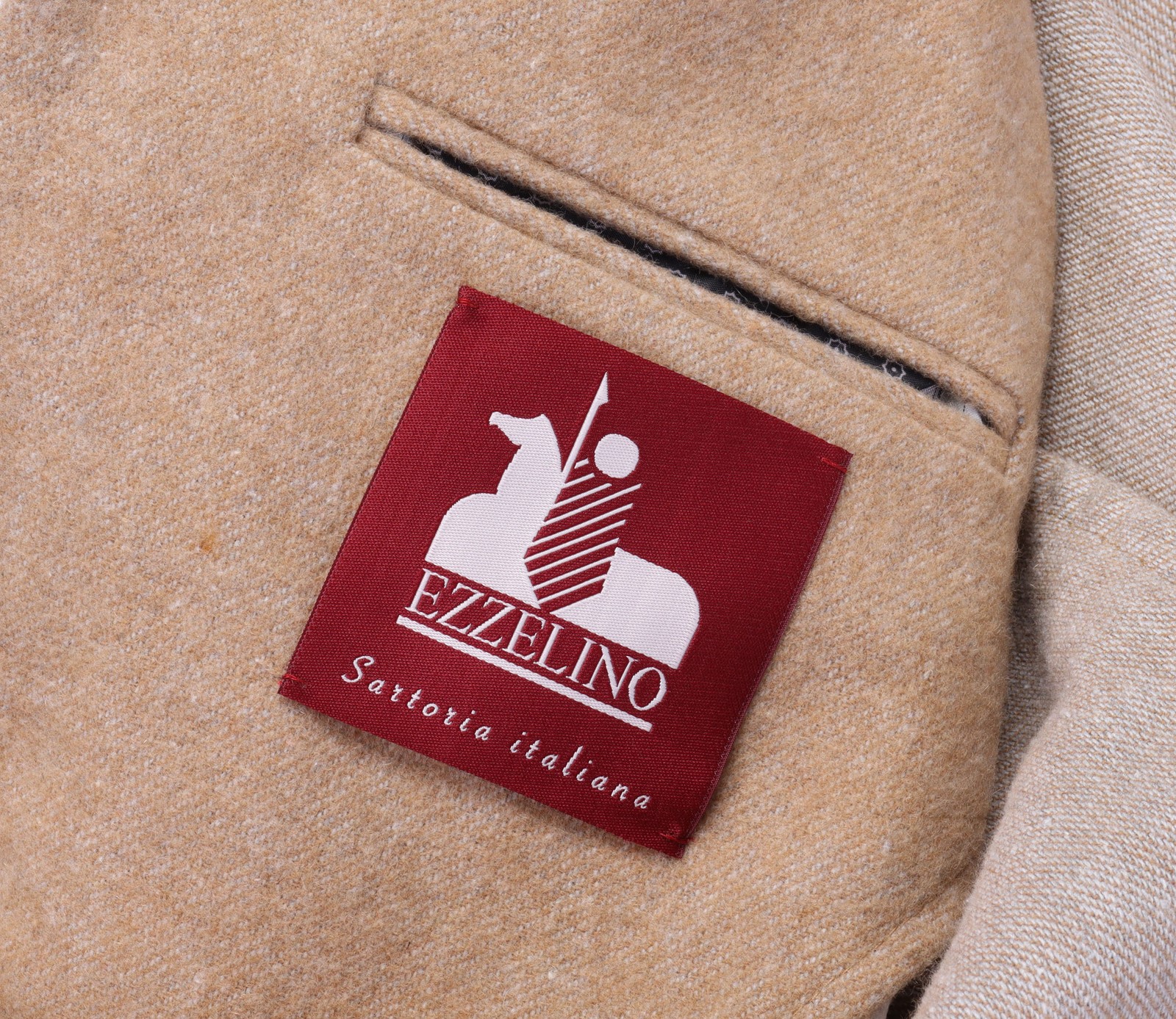 NWT EZZELINO FIELD JACKET beige cotton cashmere wool luxury Italy XS