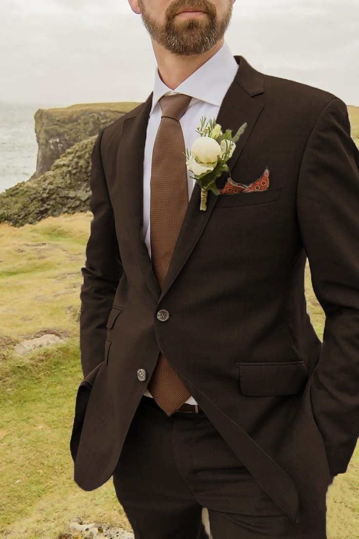 Wedding Groom Men’s 2Pcs Suits Notch Lapel Jacket Multicolor Formal Party Coat