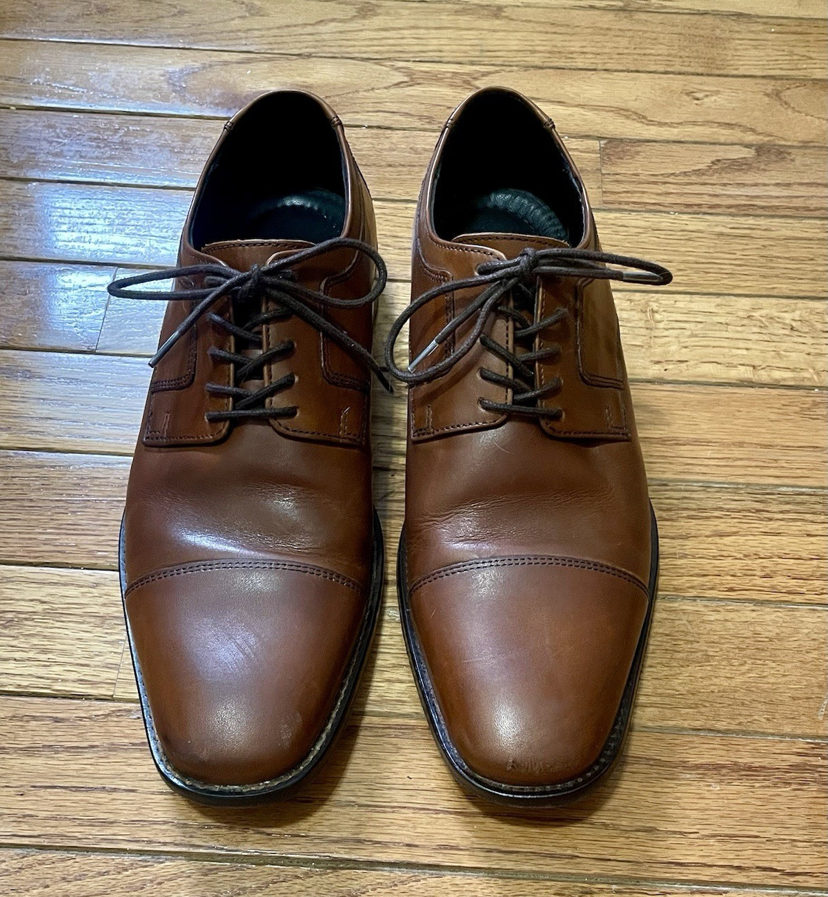 J. Murphy by Johnston & Murphy Men’s Brown Leather Cap Toe Oxford 9.5M 59-11566