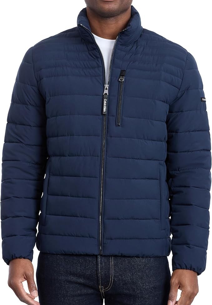 Calvin Klein Men’s Full Zip Down Puffer Coat Navy Size Large New with Tags!