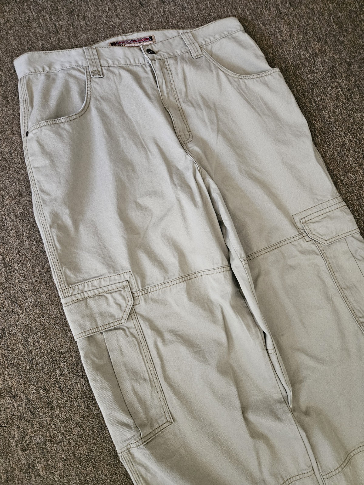 JNCO Indicator Khaki Cargo Pants Chino NWT Mens 44×30