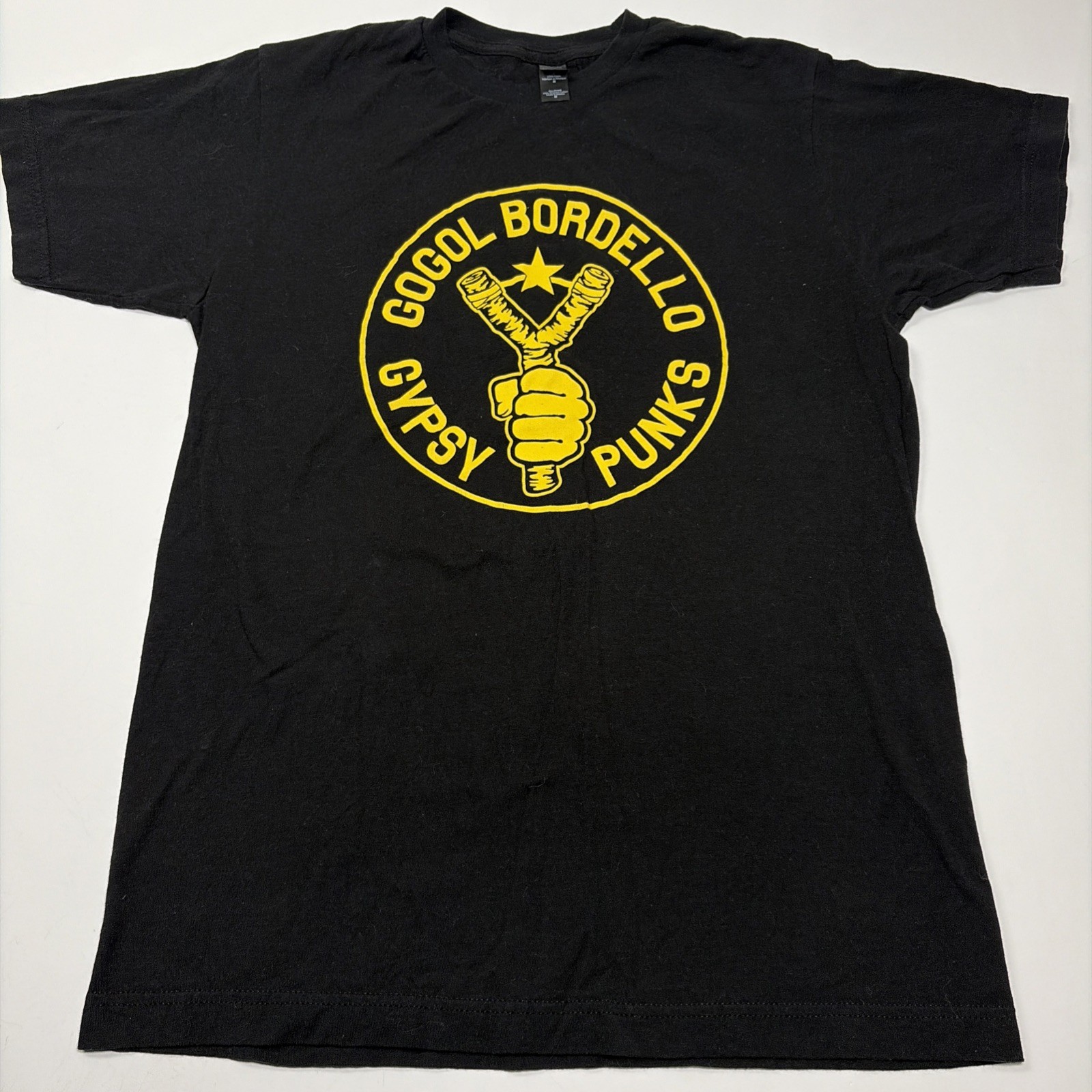 Gogol Bordello Gypsy Punks Slingshot Logo Medium Black T Shirt Band Merch Tee