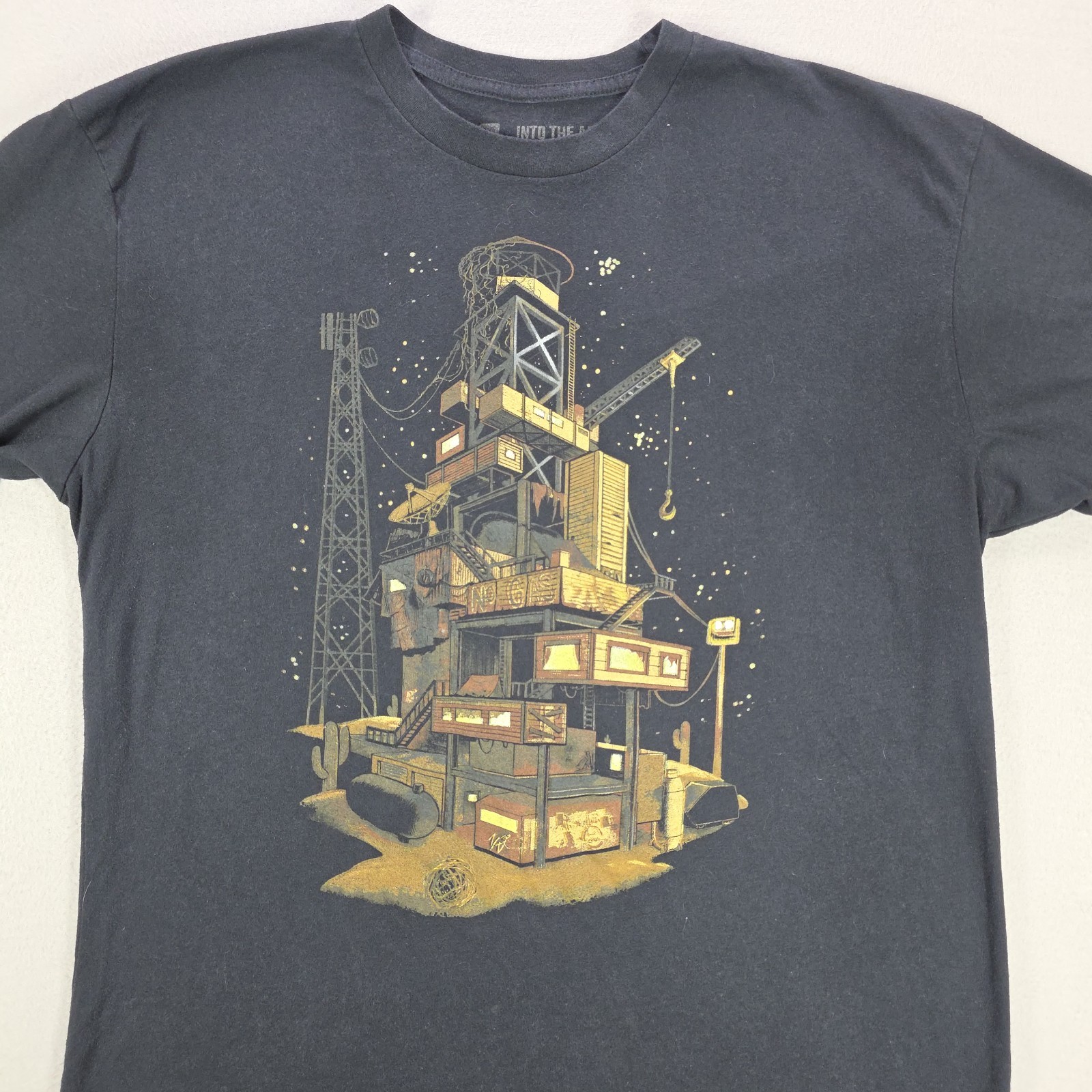 Into The Am Shirt Adult XL Black Graphic Space Stars Western Shipping Container