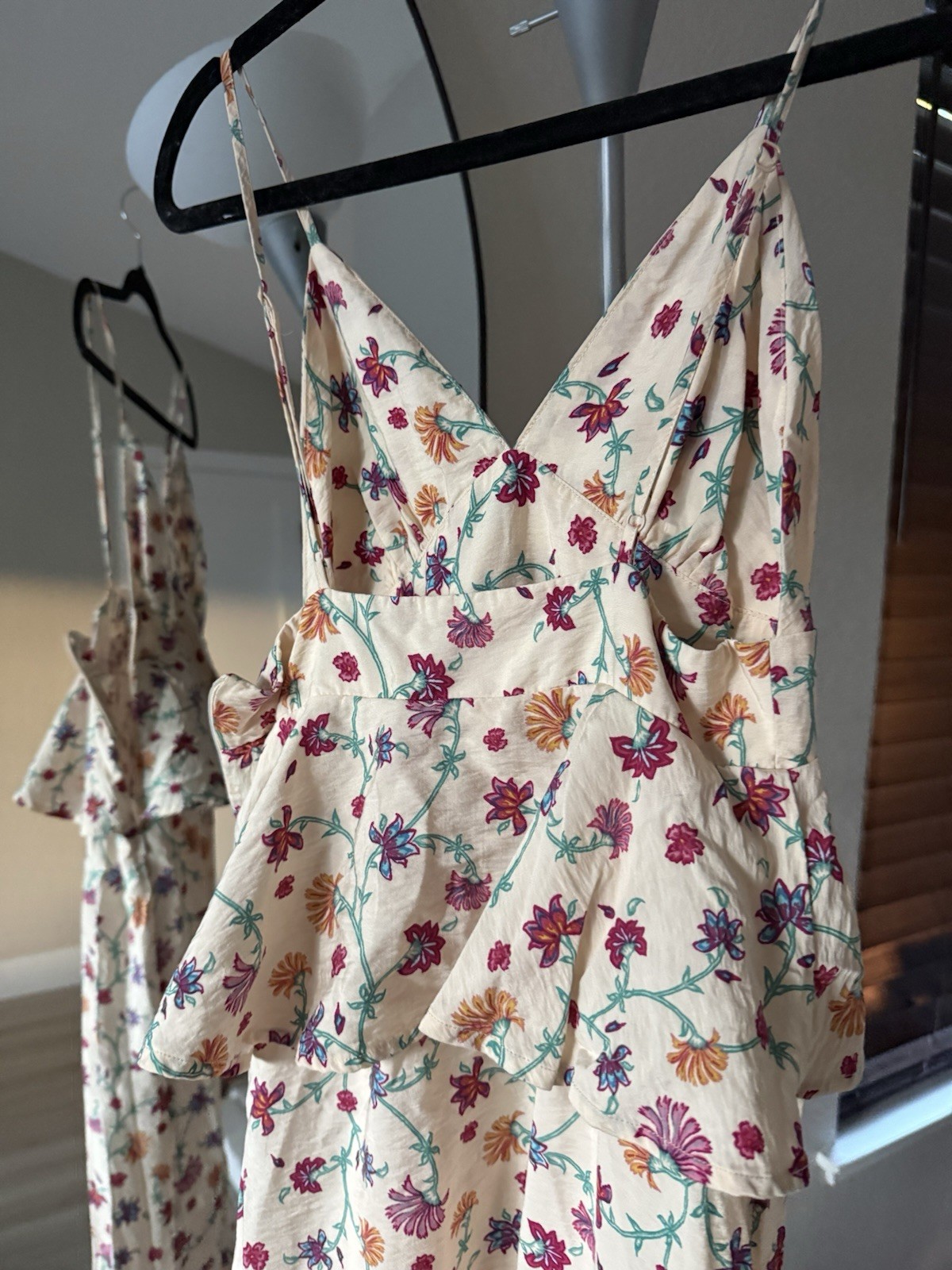 Future Collective Jenny K Lopez Floral V-Neck Midi Slip Dress 0