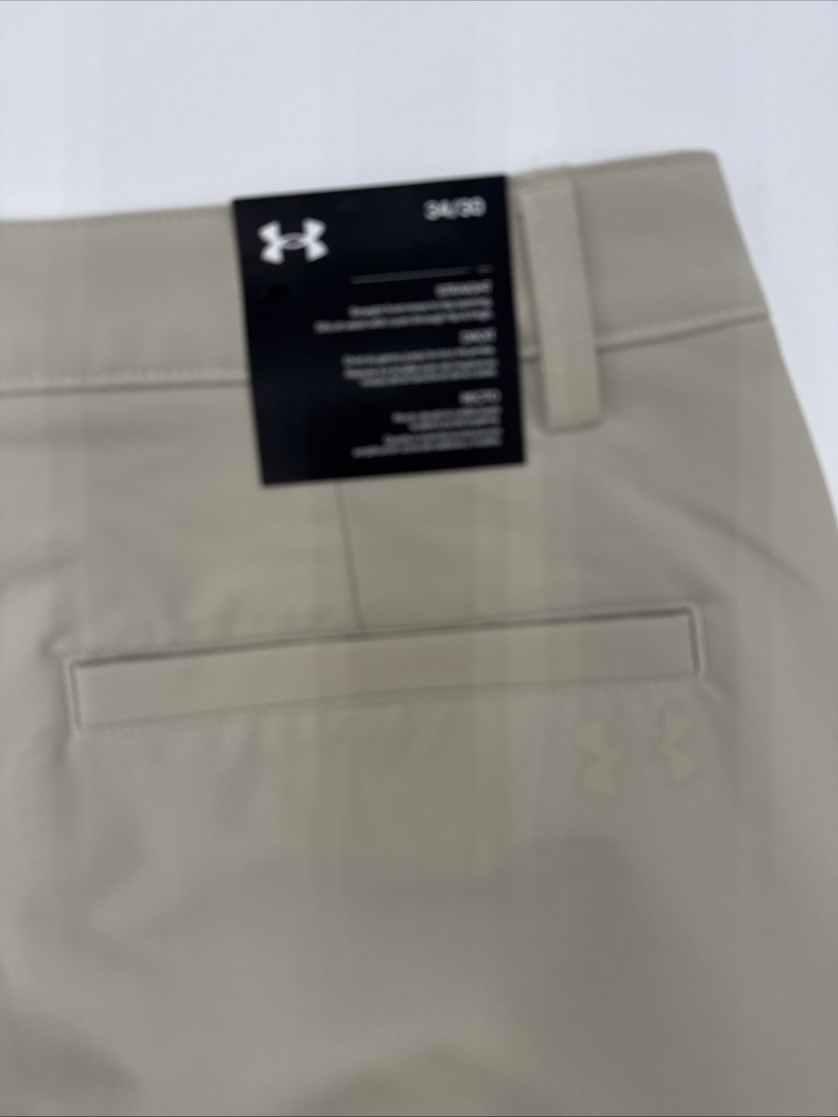 $70 Under Armour Men’s Wicking Tech Golf Pants-Khaki -Size: 34W 30L- New Tags
