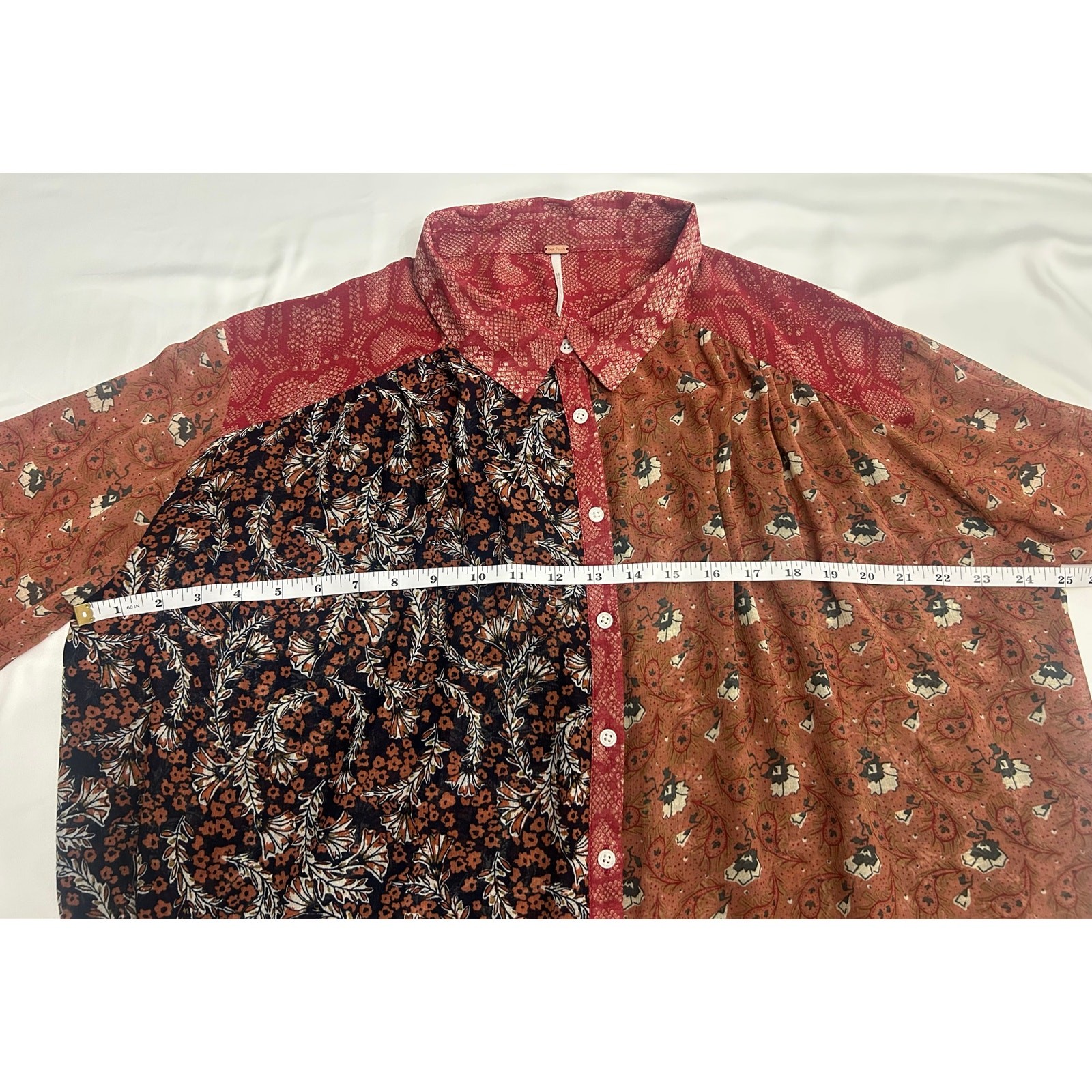 Free People Dani Button Down Long-Sleeve Blouse, Size S