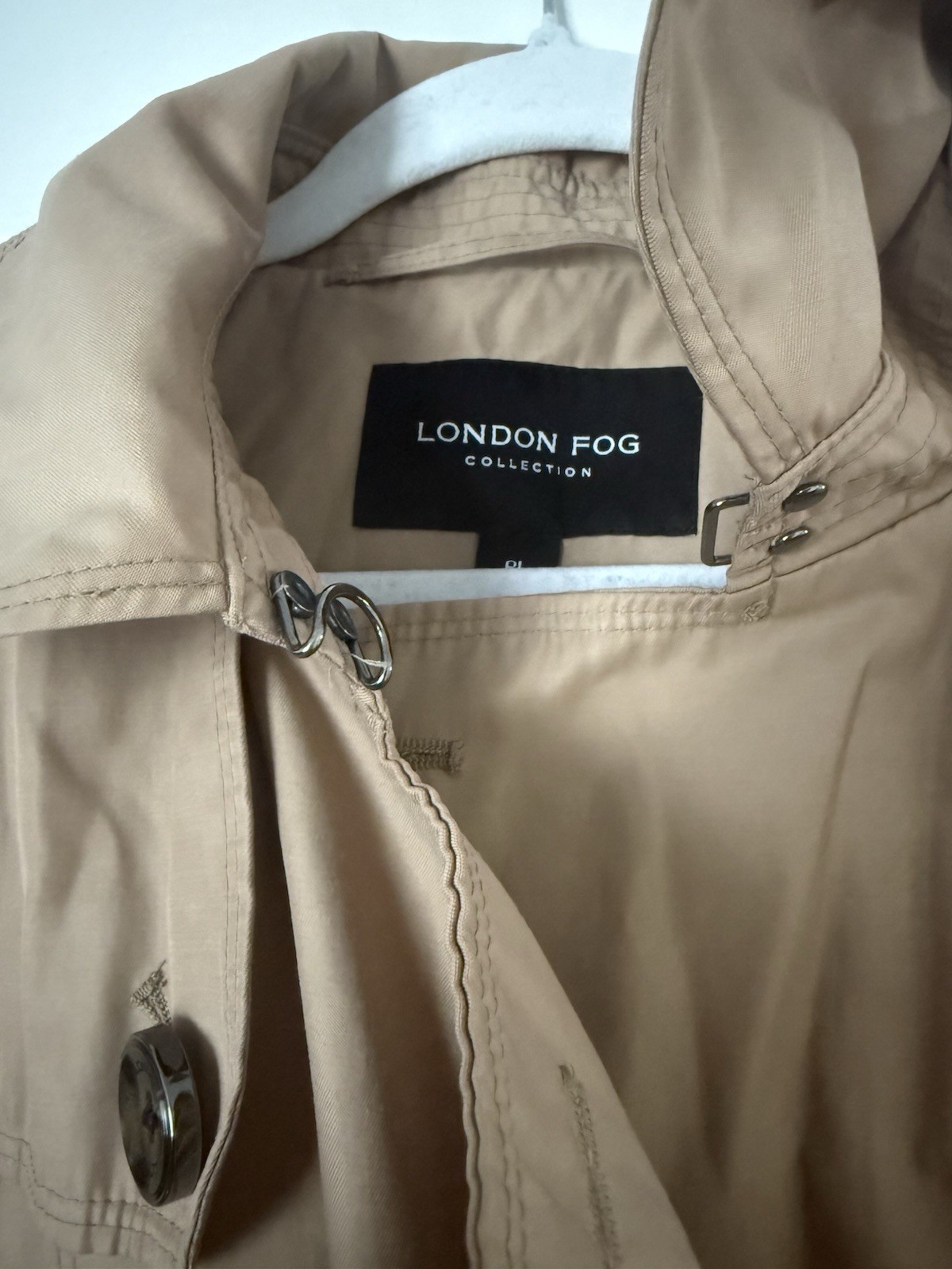 London Fog Women’s Double Breasted Trench Coat Size PL