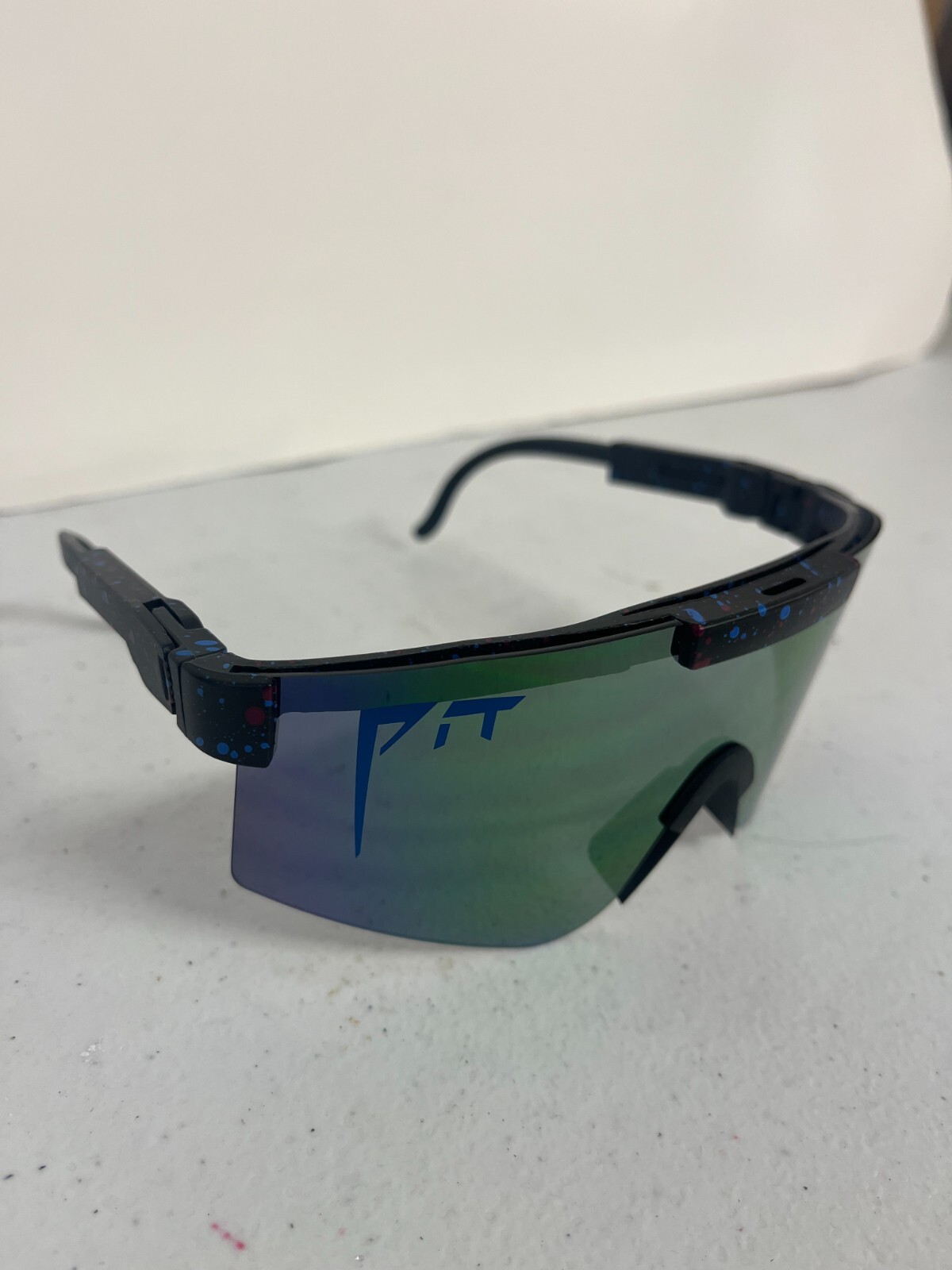 Generic Sunglasses BLACK w/BLUE speckled frame with Multicolored Lens (C04)