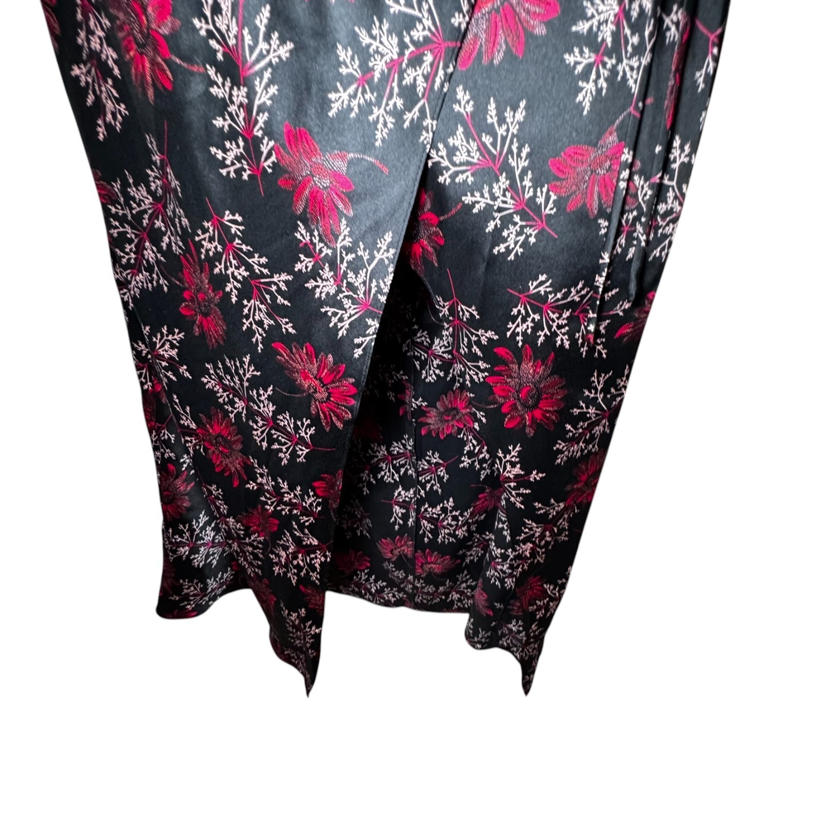 Cinq A Sept Tumbled Daisy Kacy Wrap Dress Raspberry Size 4 Puff Sleeve $425